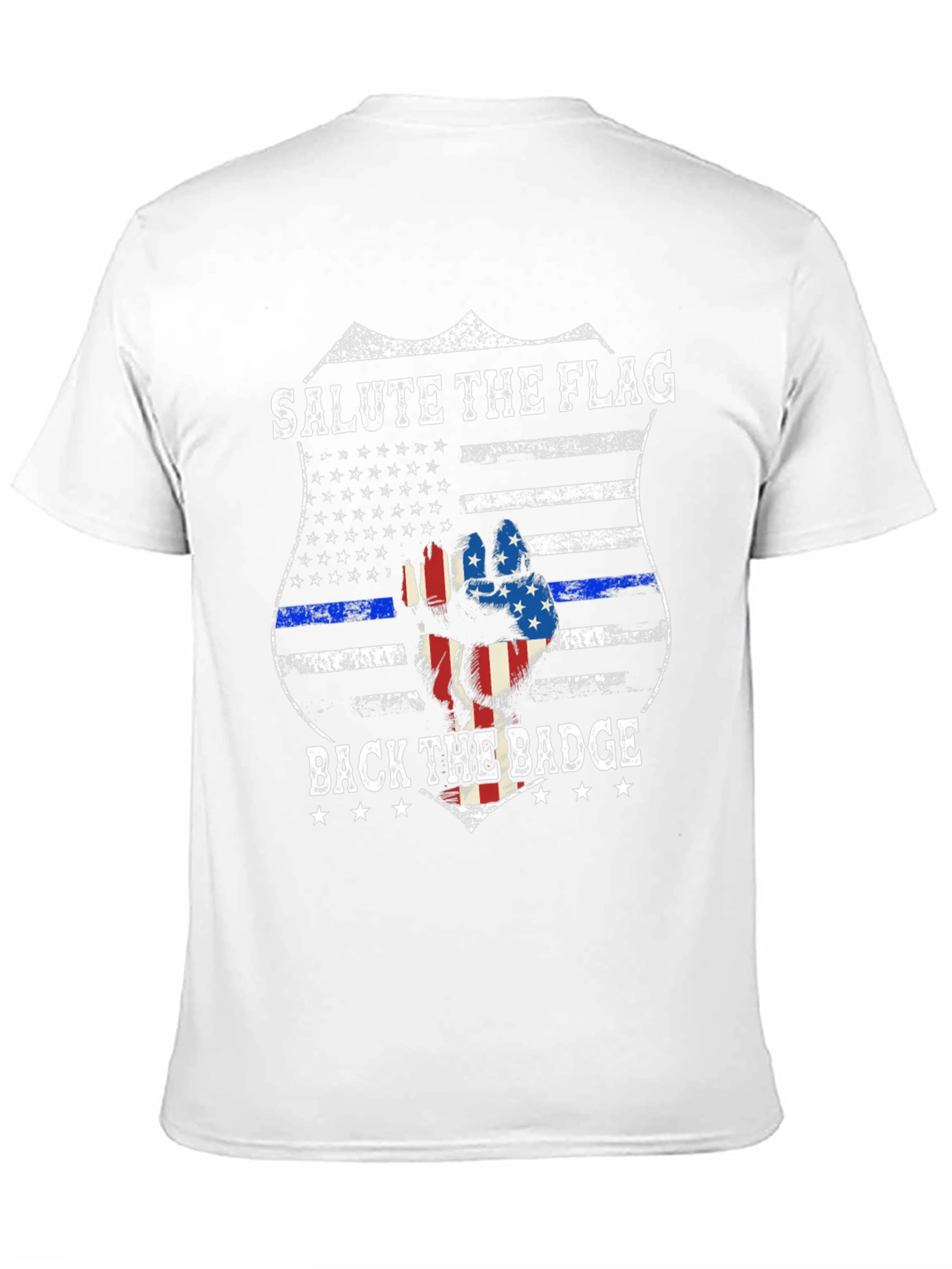 Salute the Flag Back the Badge Graphic Tee