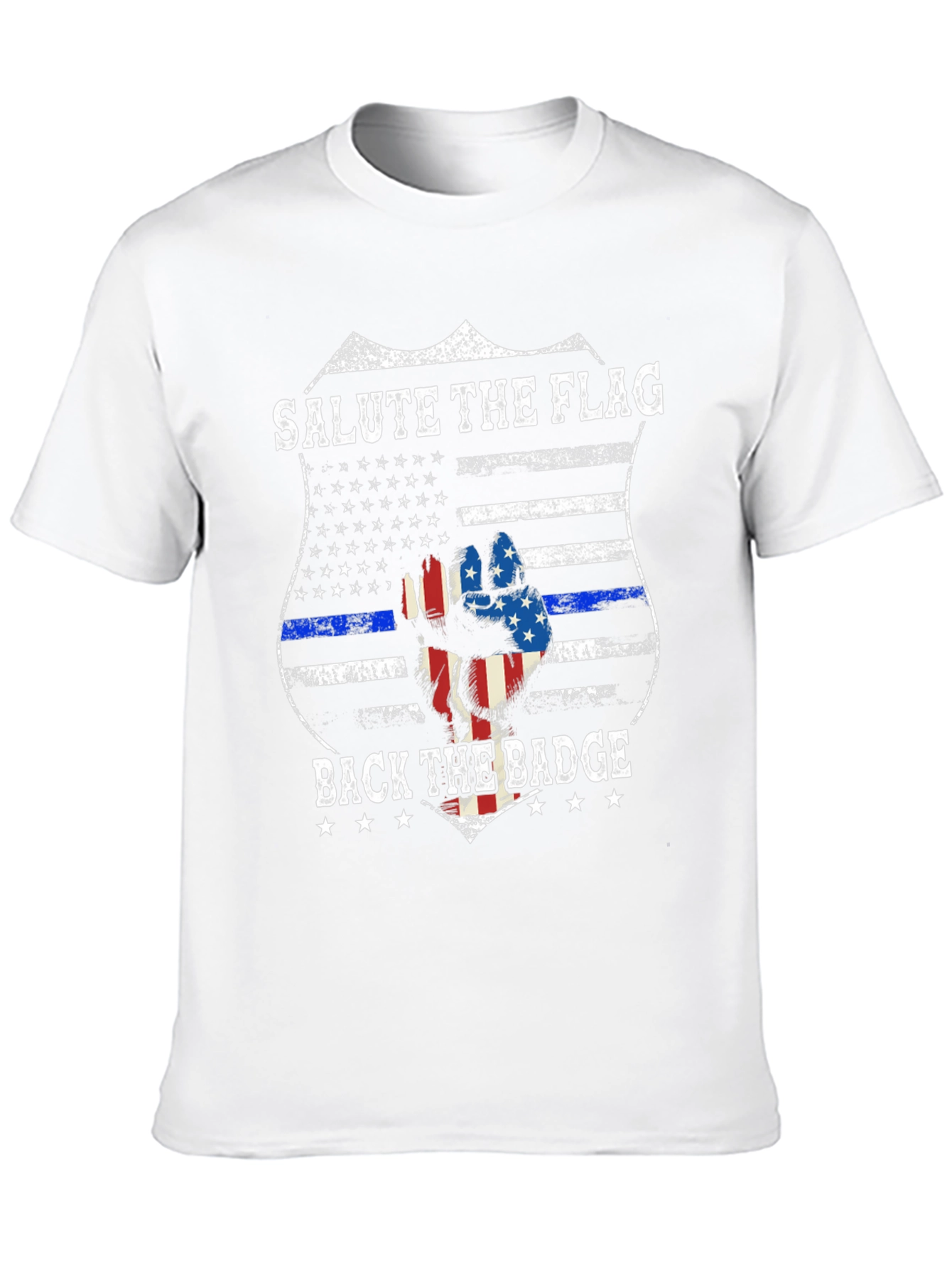 Salute the Flag Back the Badge Graphic Tee