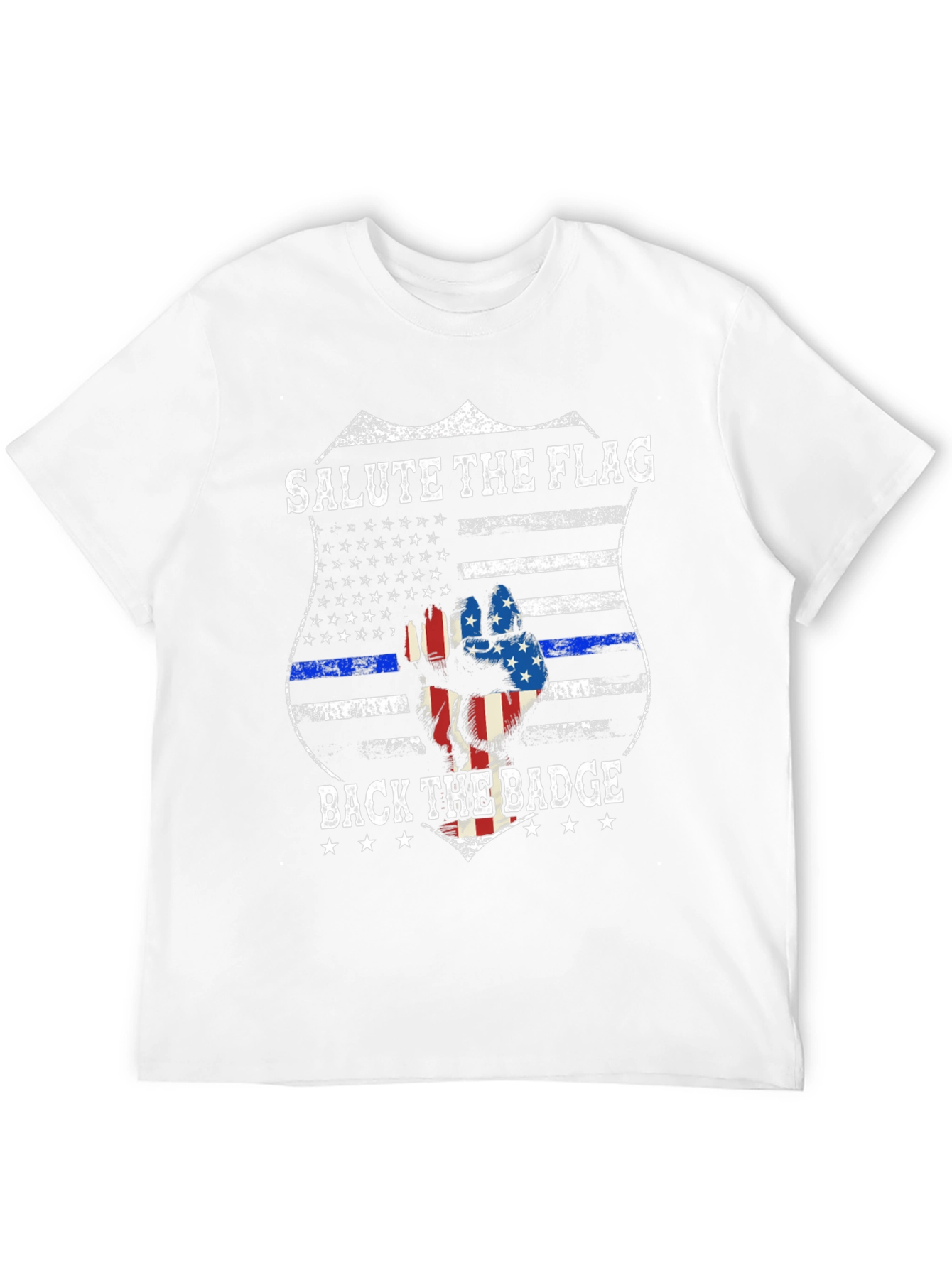 Salute the Flag Back the Badge Graphic Tee