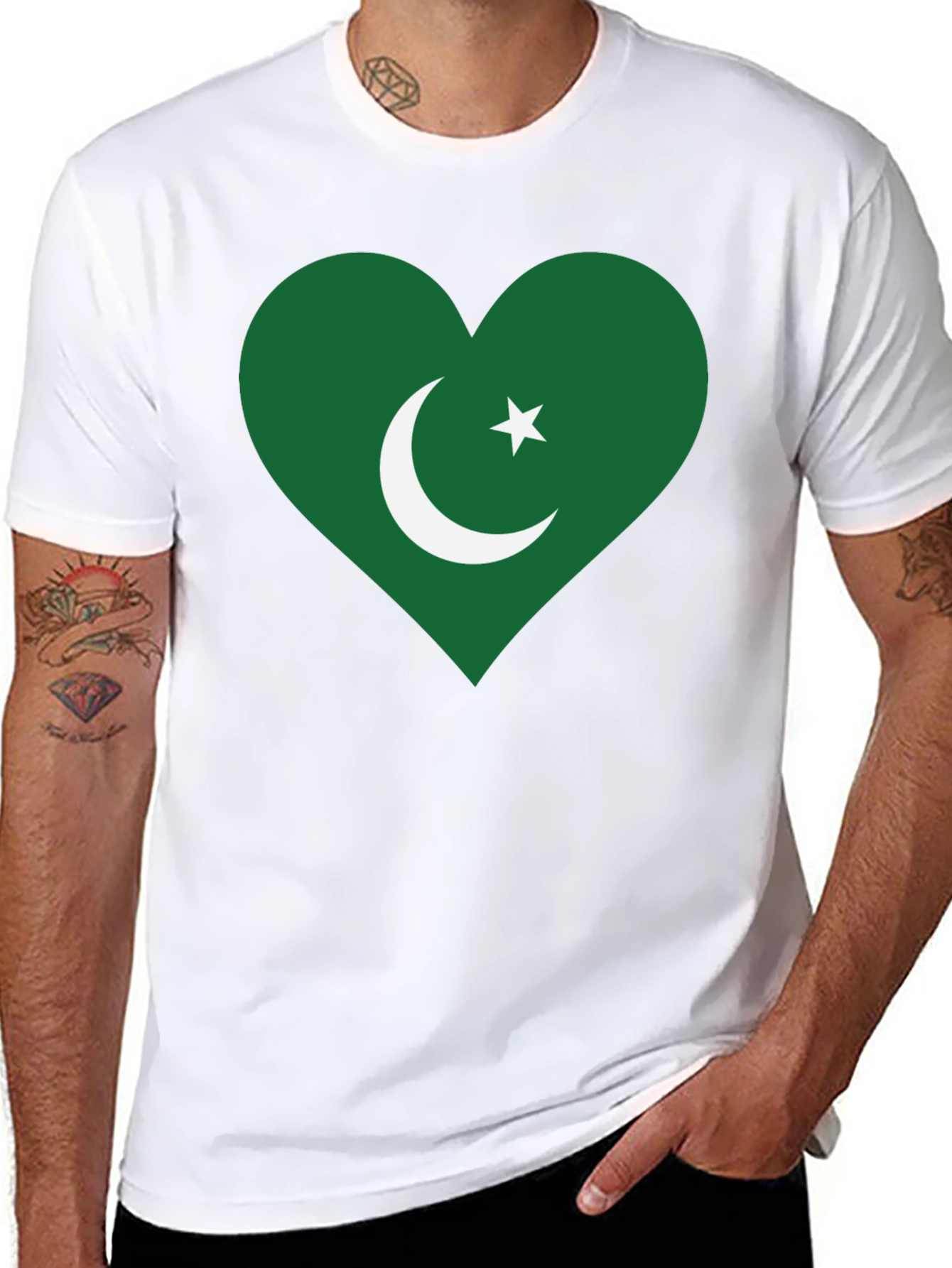 Pakistan Flag Heart T-Shirt - Show Your Patriotism!