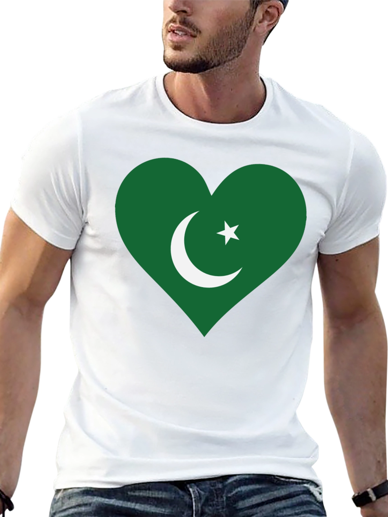 Pakistan Flag Heart T-Shirt - Show Your Patriotism!