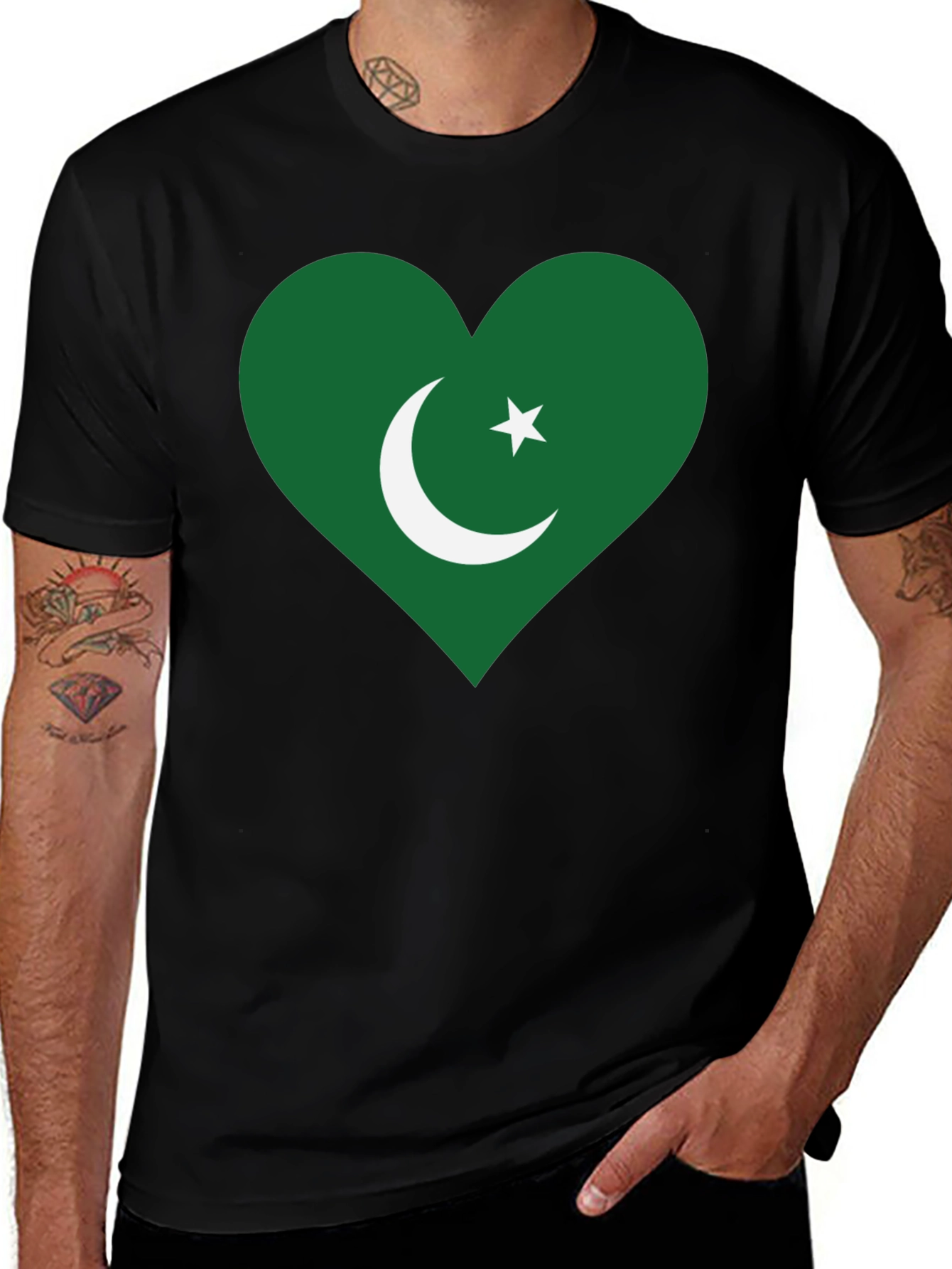 Pakistan Flag Heart T-Shirt - Show Your Patriotism!