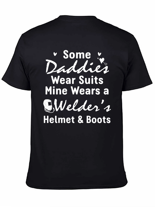 Welder Dad Graphic Tee - Some Daddies Wear Suits T-Shirt