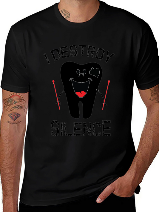 I Destroy Silence Black Graphic Tee