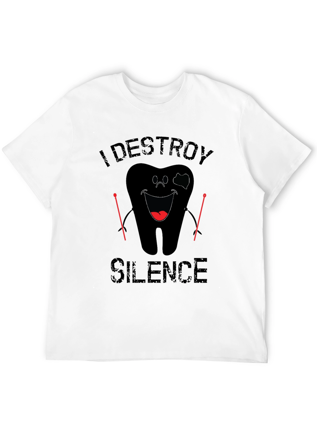 I Destroy Silence Black Graphic Tee