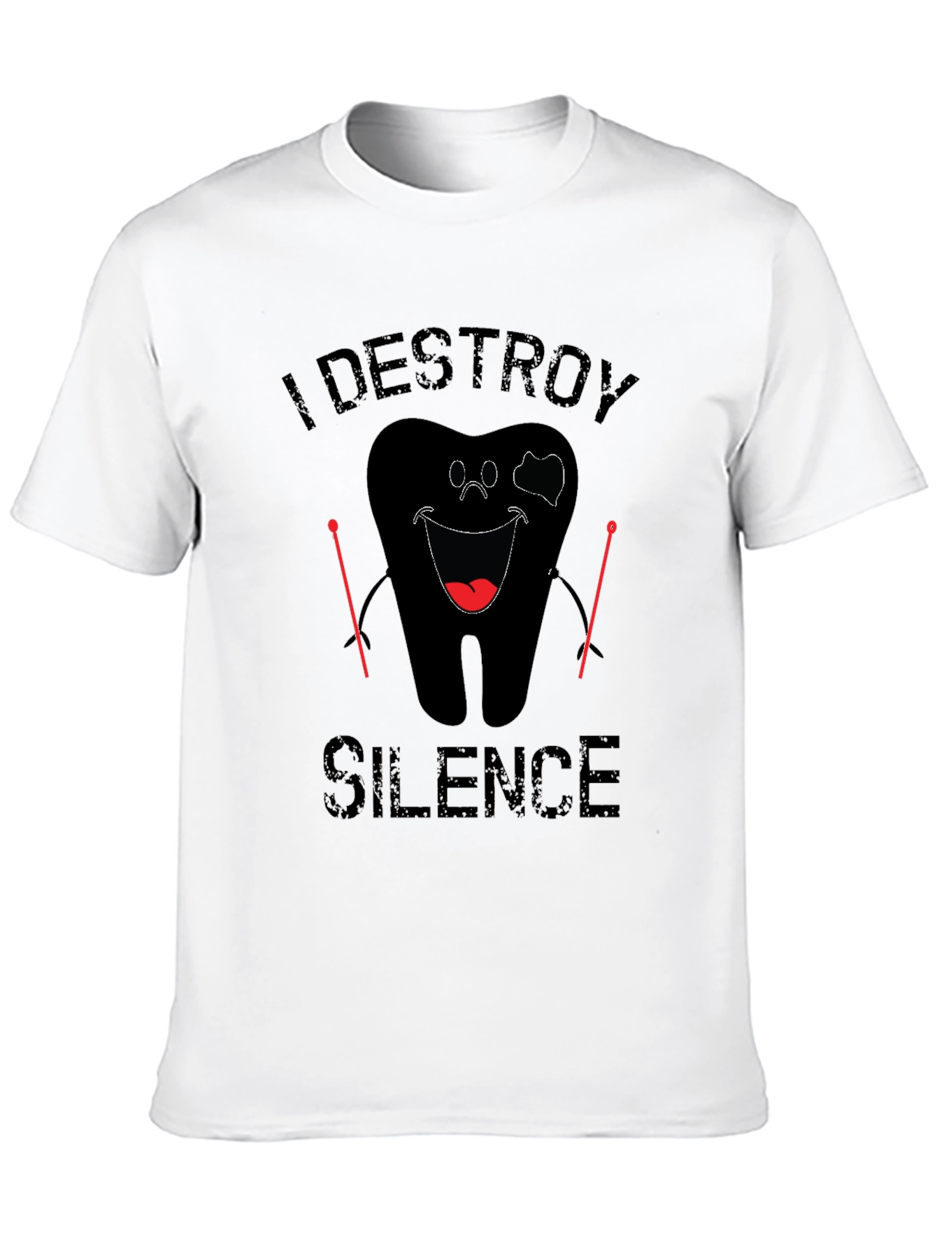I Destroy Silence Black Graphic Tee