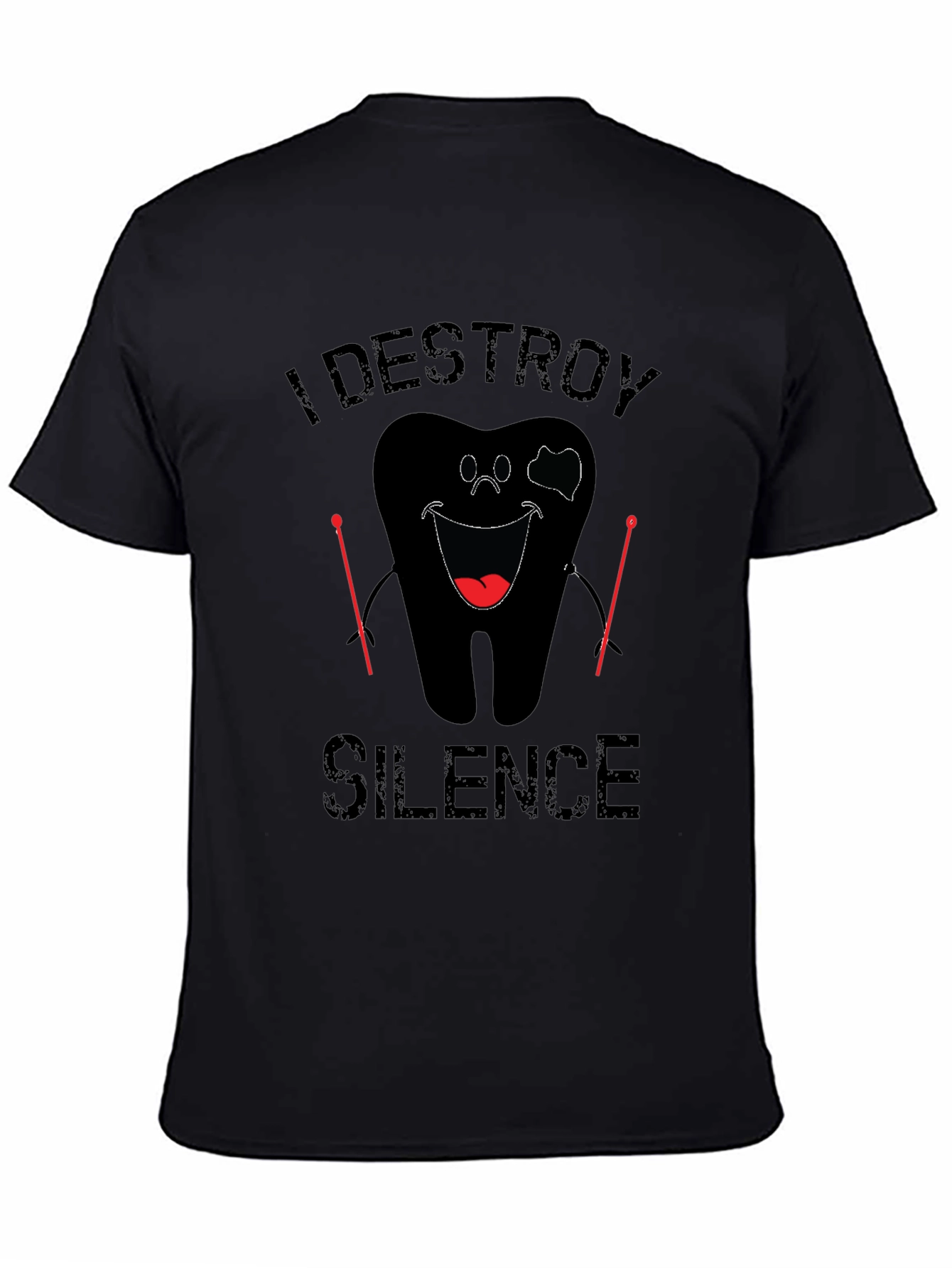 I Destroy Silence Black Graphic Tee