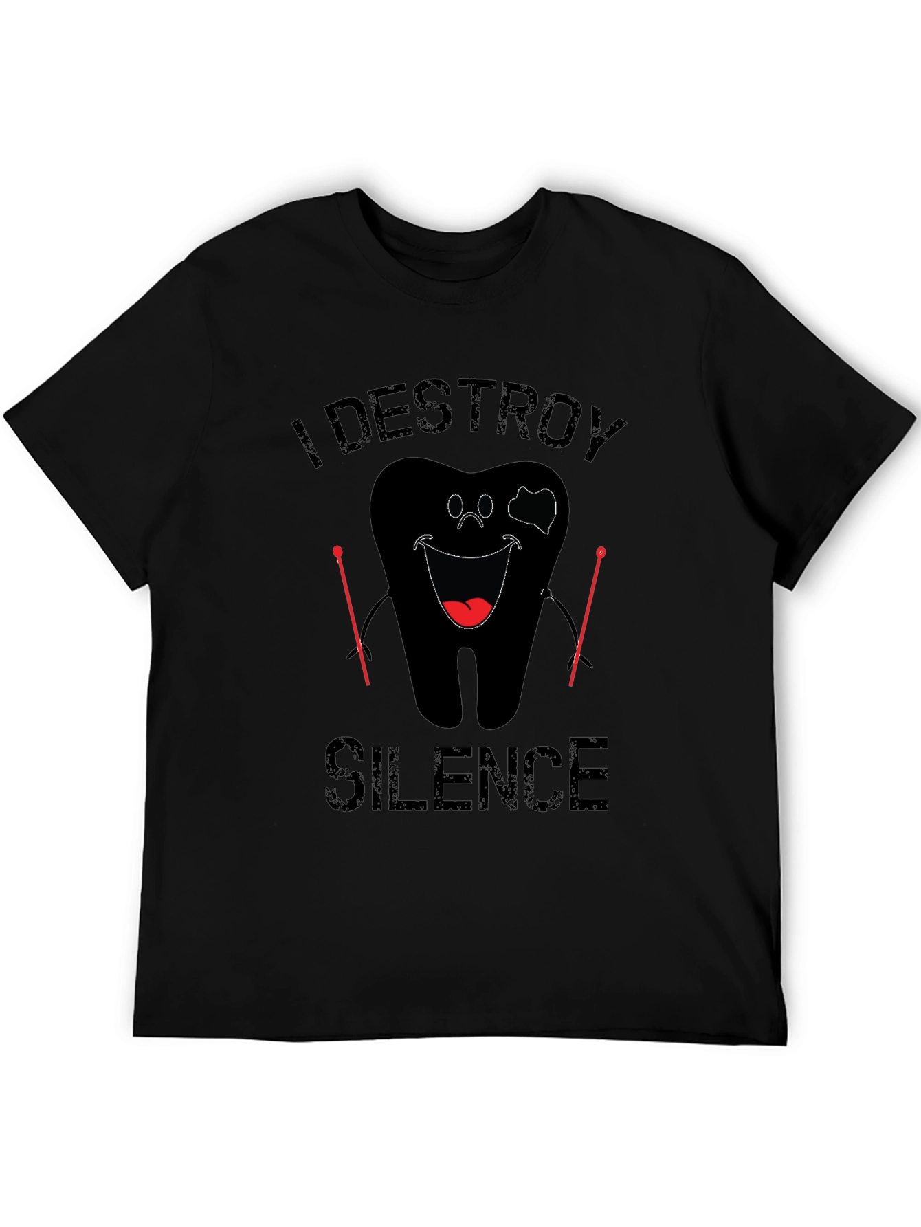 I Destroy Silence Black Graphic Tee