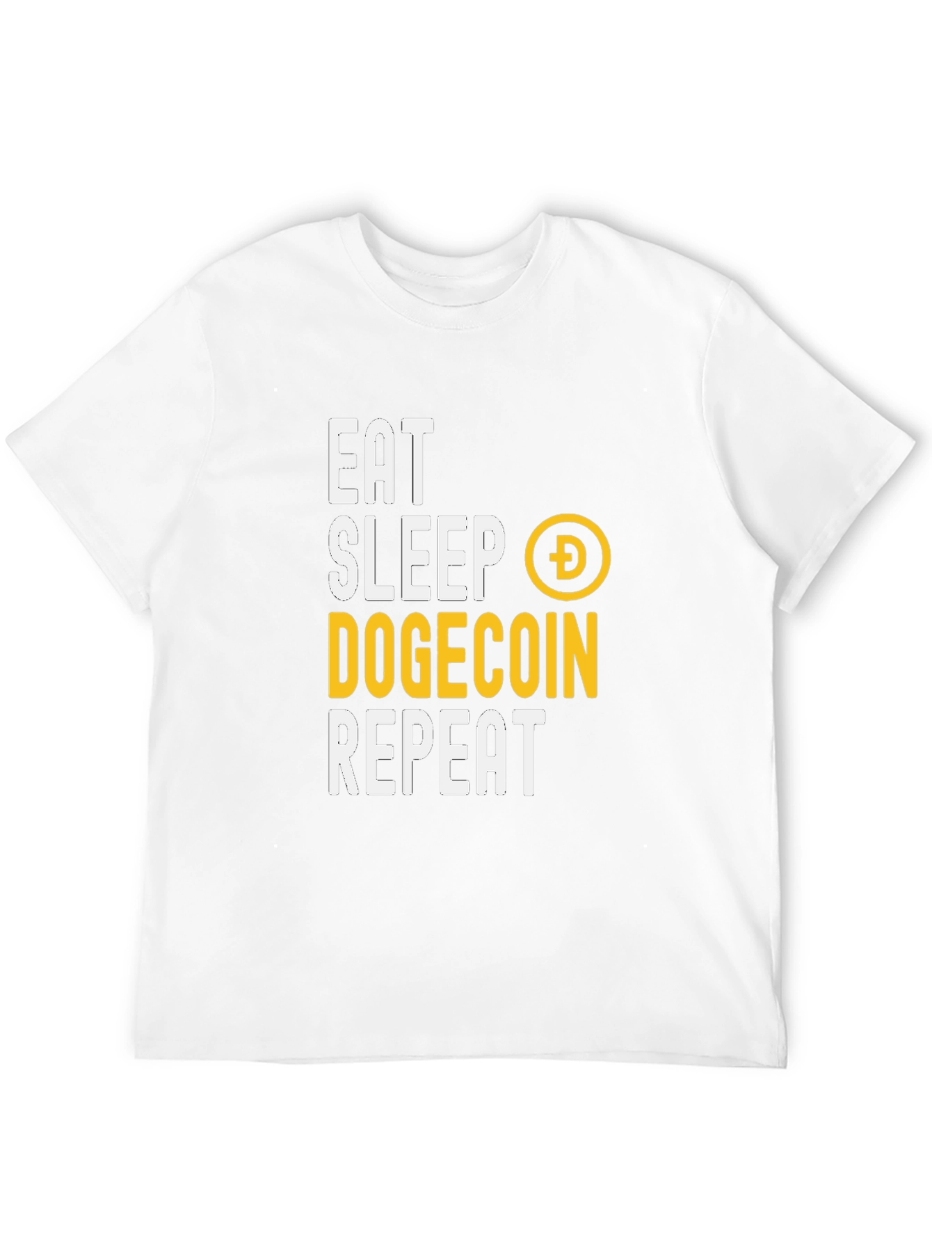 Eat Sleep Dogecoin Repeat Graphic Tee - Crypto Shirt