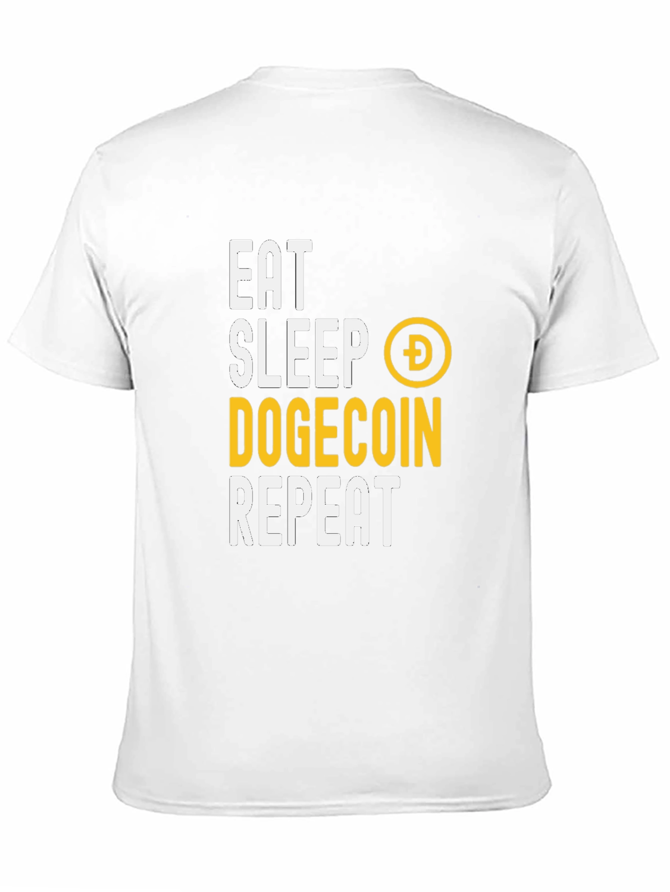 Eat Sleep Dogecoin Repeat Graphic Tee - Crypto Shirt