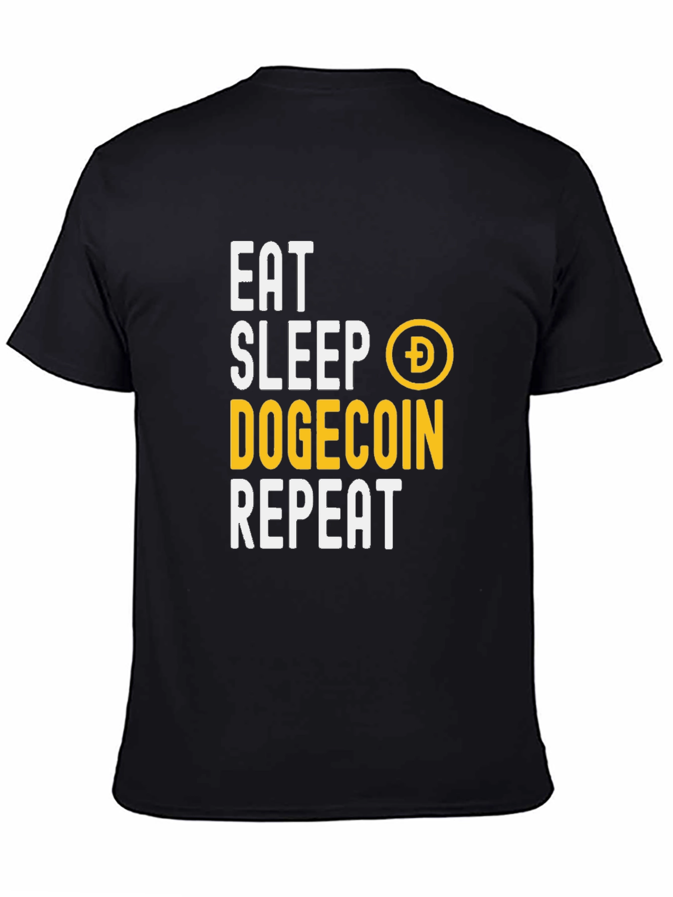 Eat Sleep Dogecoin Repeat Graphic Tee - Crypto Shirt