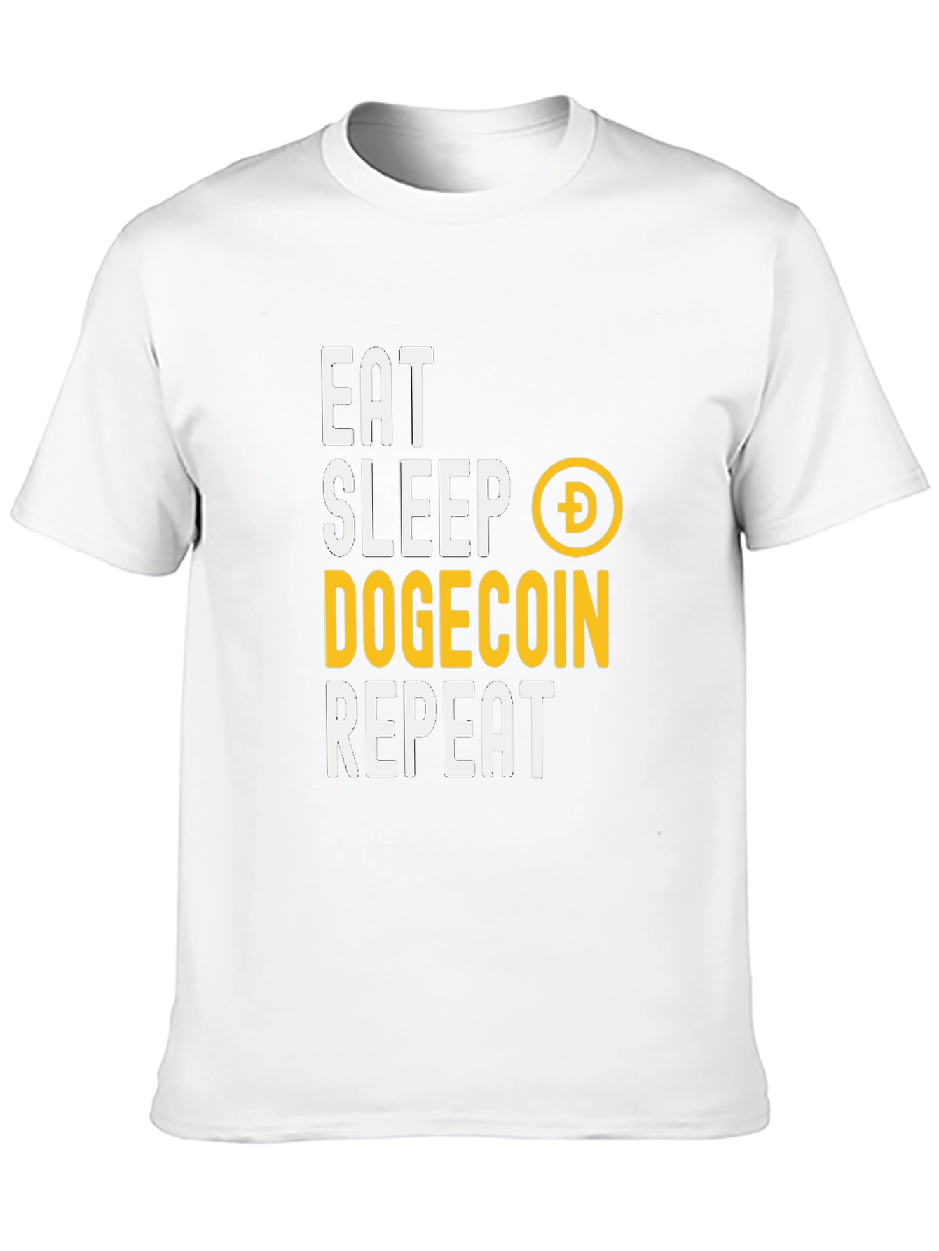Eat Sleep Dogecoin Repeat Graphic Tee - Crypto Shirt