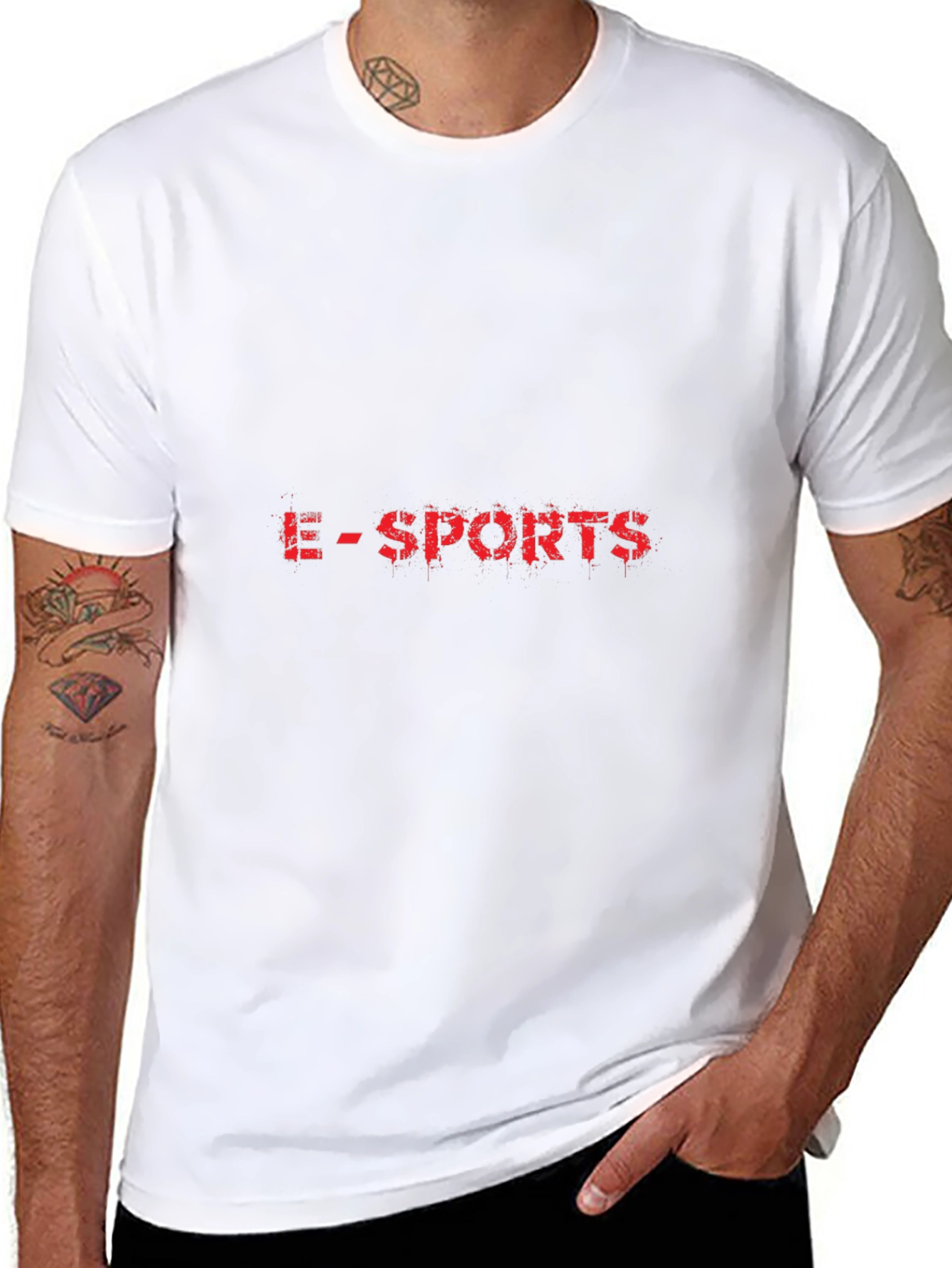 E-Sports Graphic Tee - Black Cotton T-Shirt