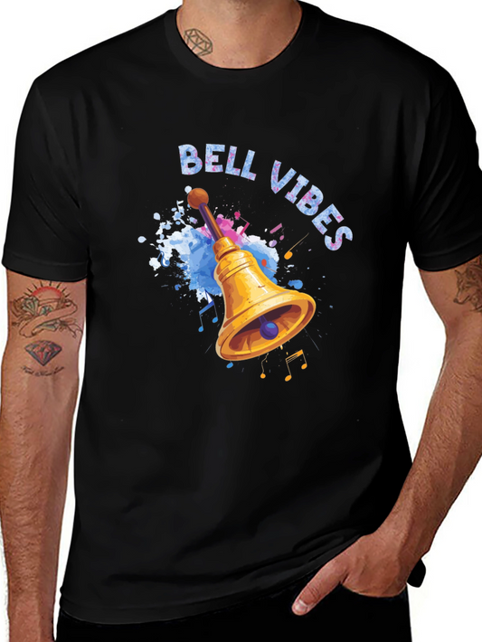 Bell Vibes Graphic Print Black T-Shirt