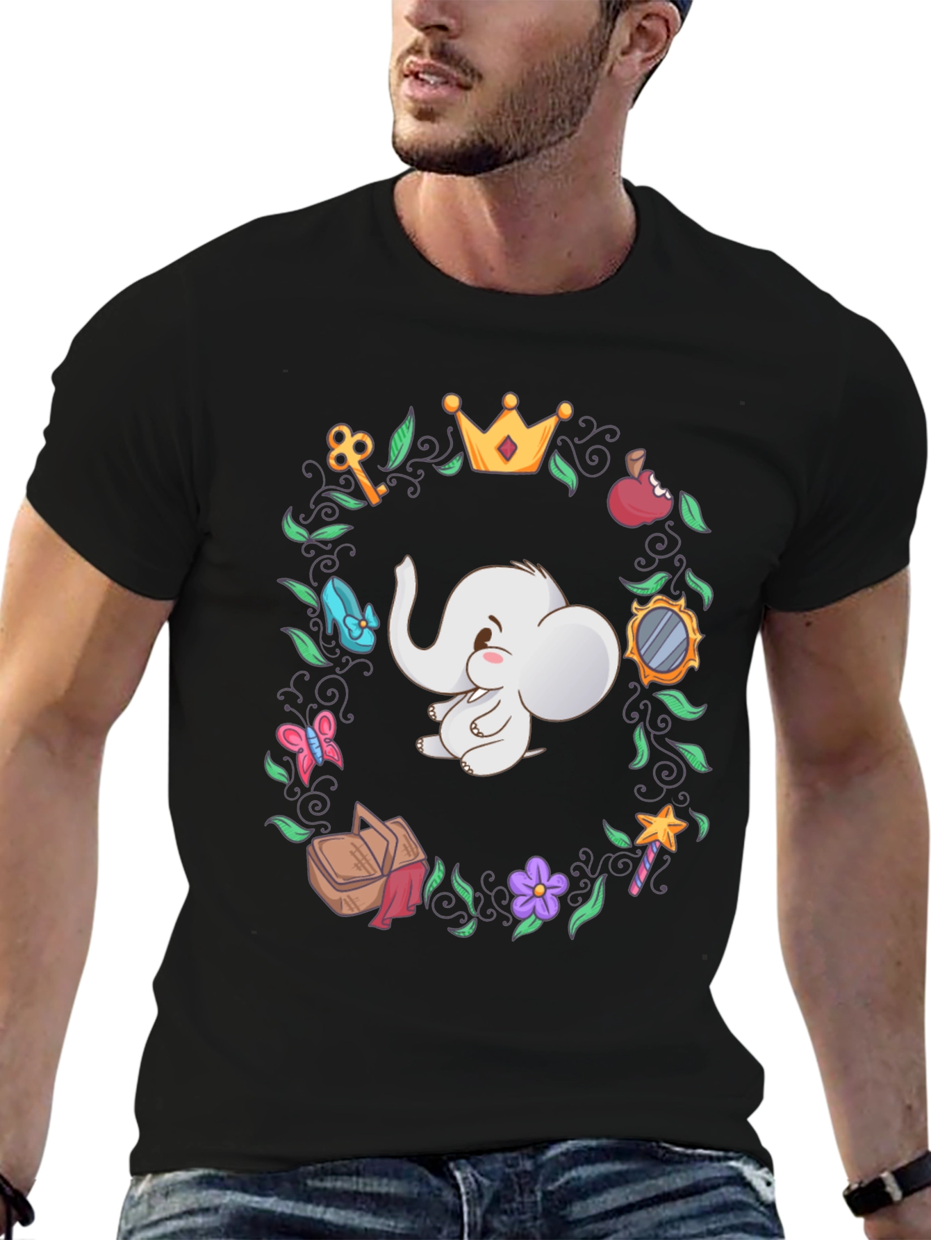 Cute Elephant Cartoon T-Shirt