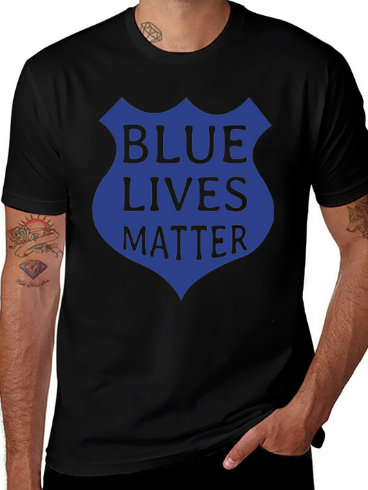 Blue Lives Matter Graphic Tee - Patriotic Support