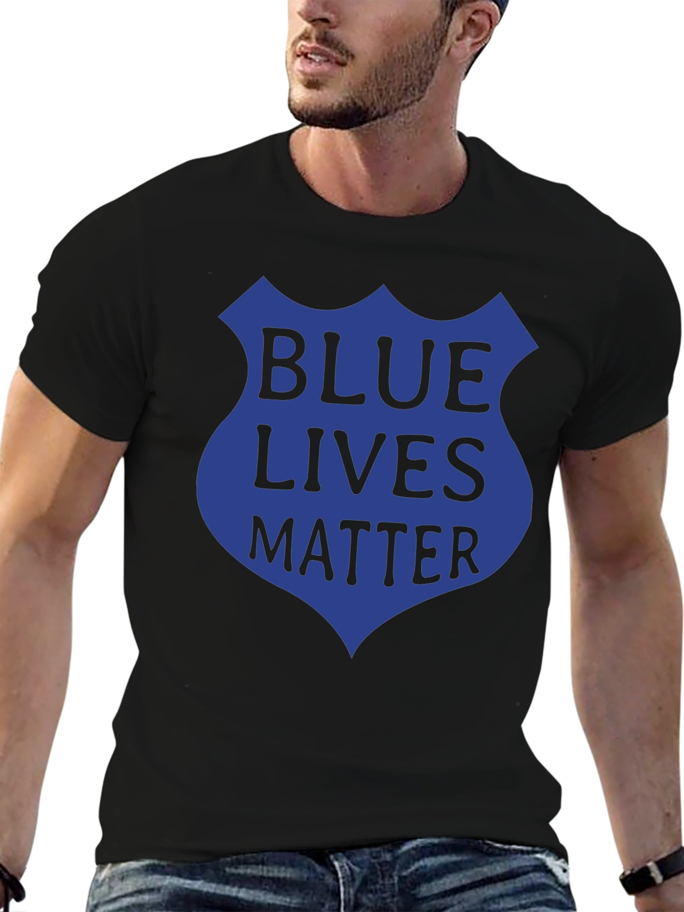 Blue Lives Matter Graphic Tee - Patriotic Support
