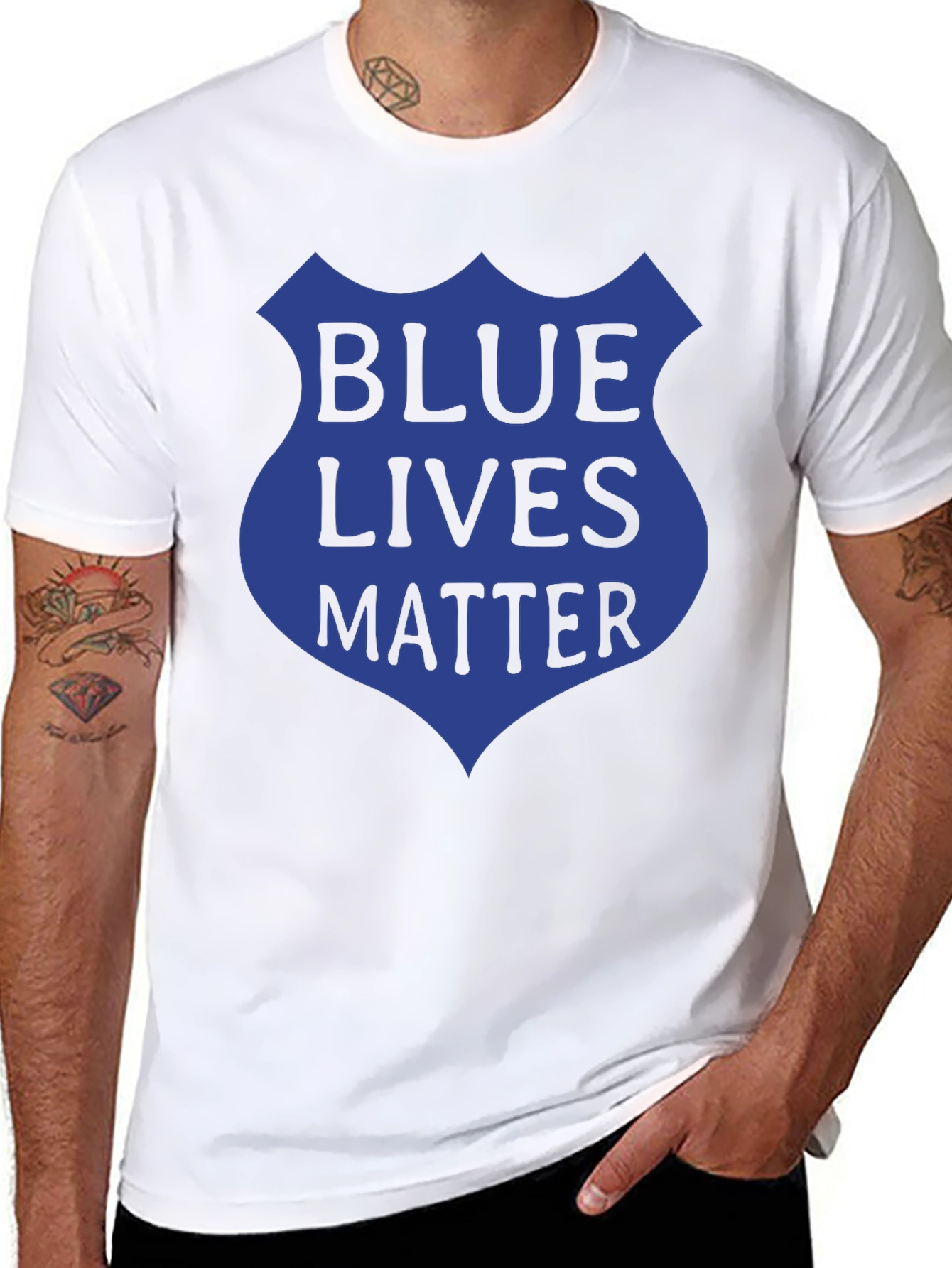 Blue Lives Matter Graphic Tee - Patriotic Support