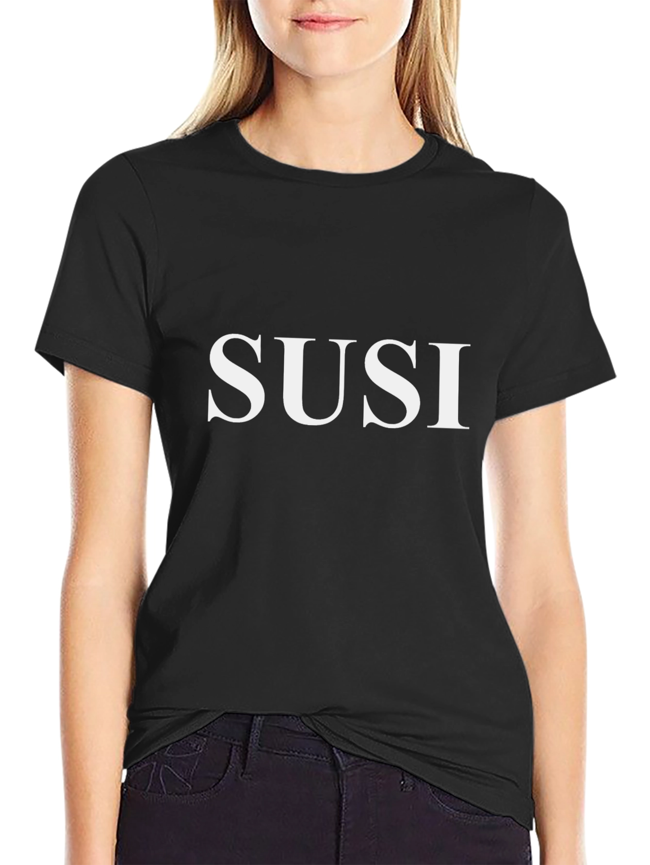 SUSI Tee - Classic Black Cotton T-Shirt