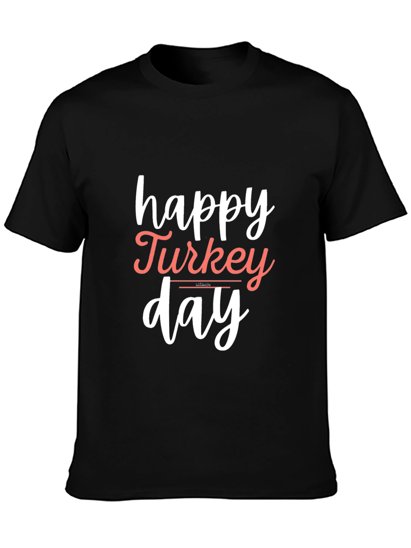 Happy Turkey Day Black T-Shirt