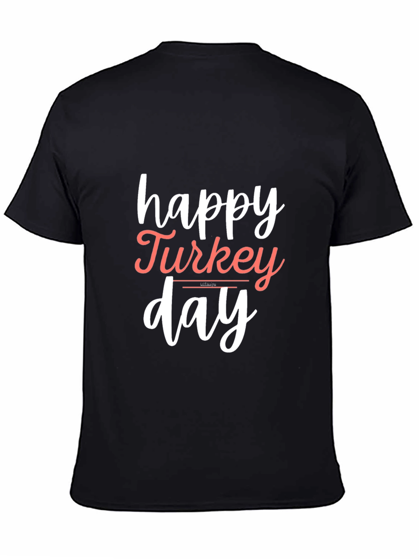Happy Turkey Day Black T-Shirt