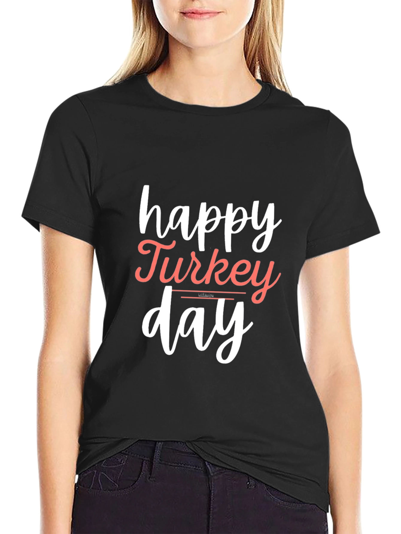 Happy Turkey Day Black T-Shirt