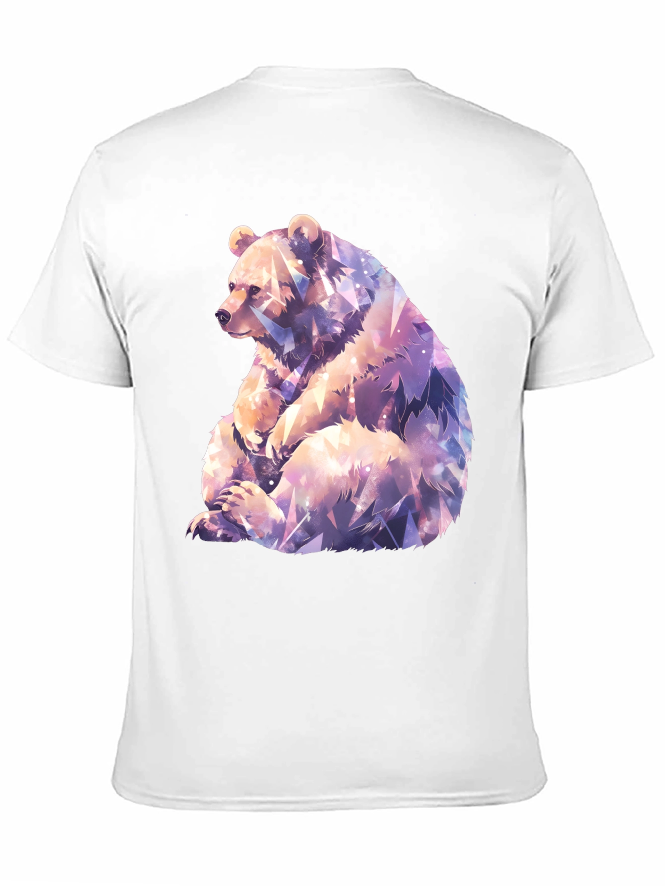 Geometric Bear Graphic Tee - Stylish Mens Black T-Shirt