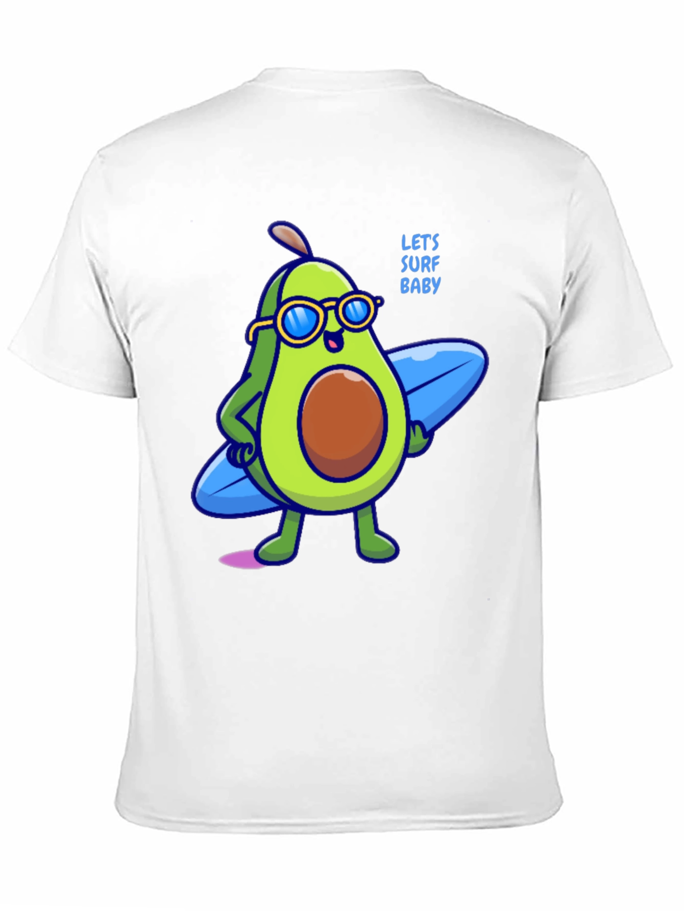 Avocado Surfer Graphic Tee - Lets Surf Baby!