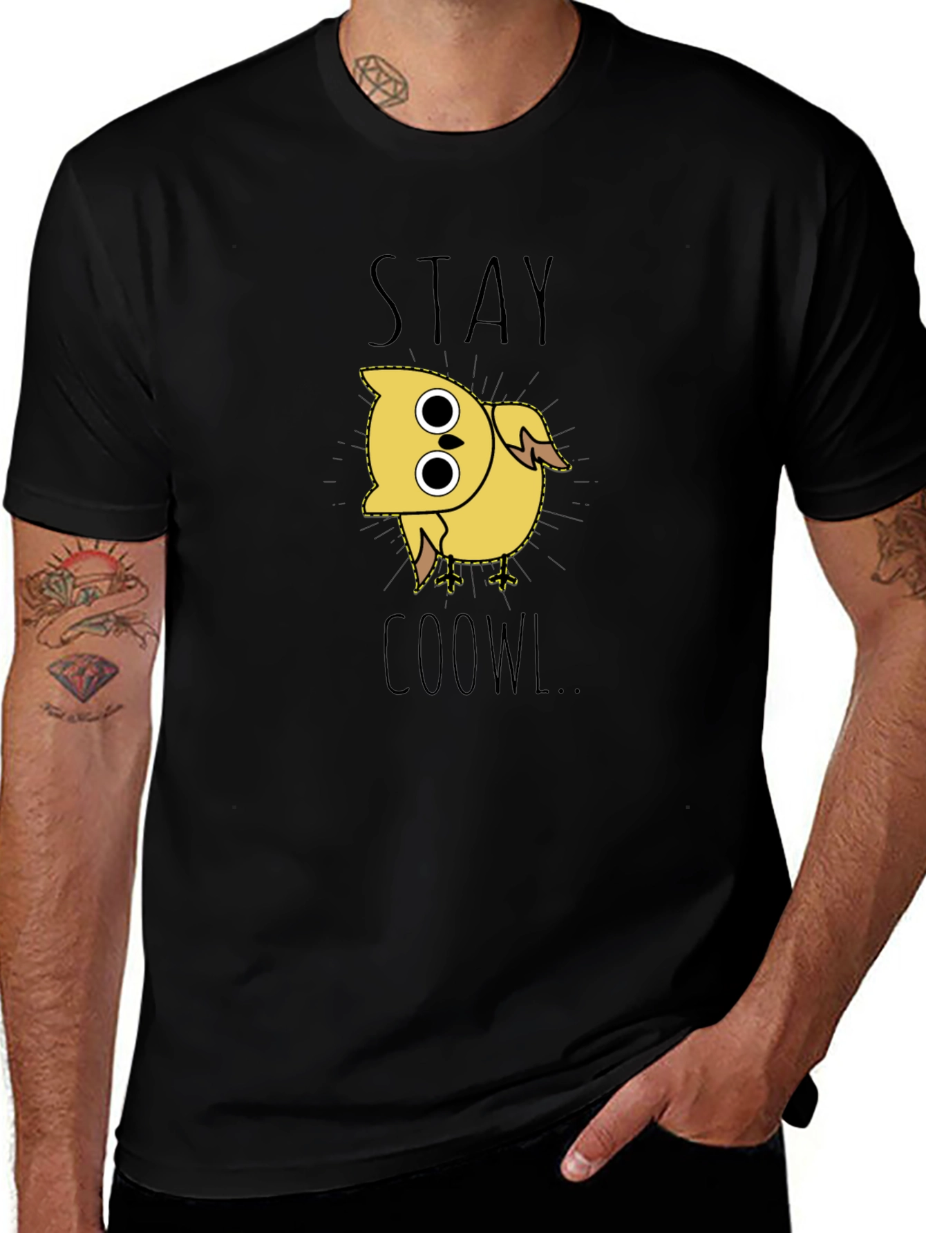 Stay Coowl Black Graphic Tee