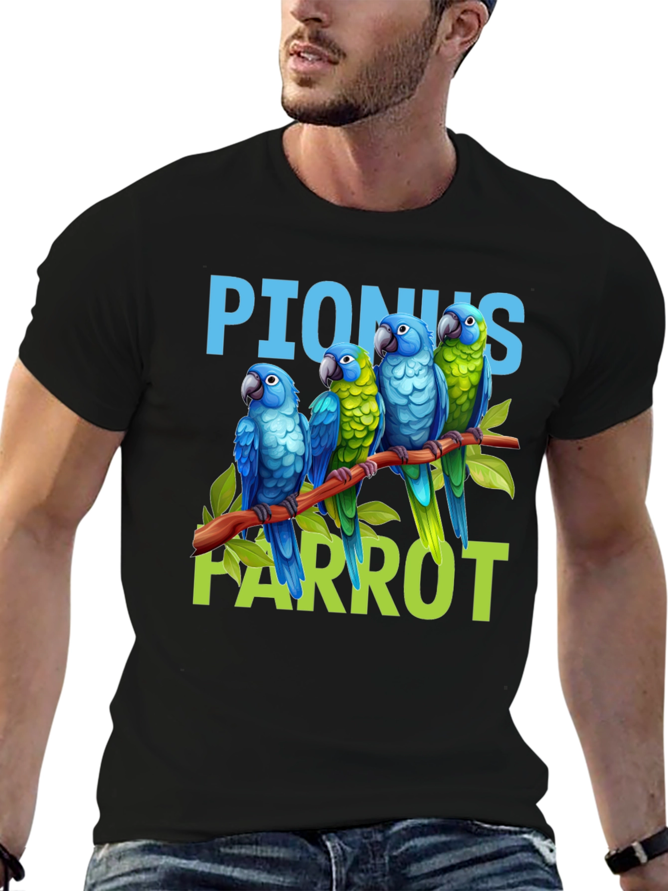 Pionus Parrot Graphic T-Shirt - Bird Lover Apparel