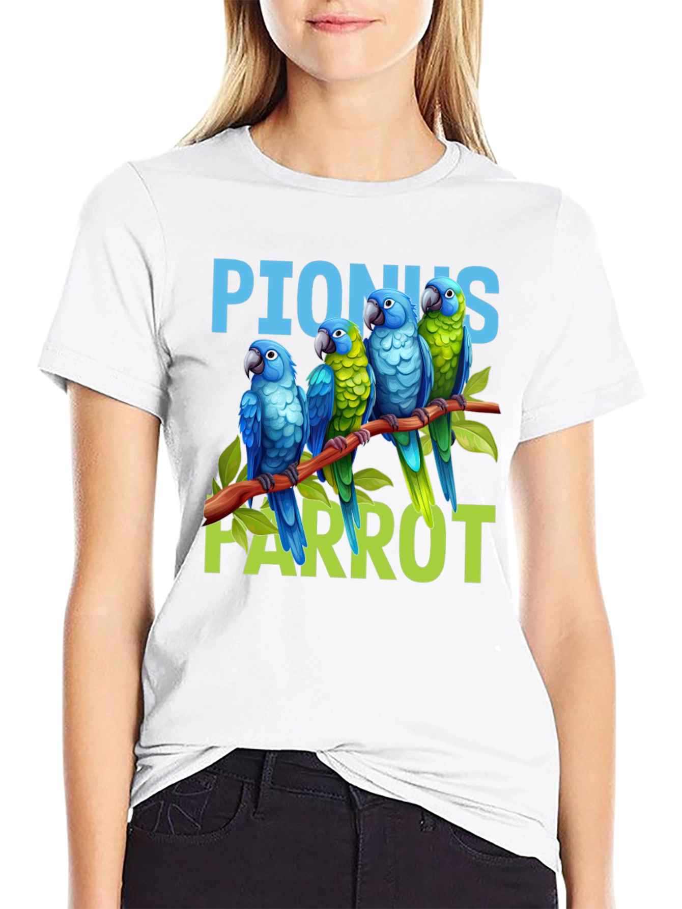 Pionus Parrot Graphic T-Shirt - Bird Lover Apparel