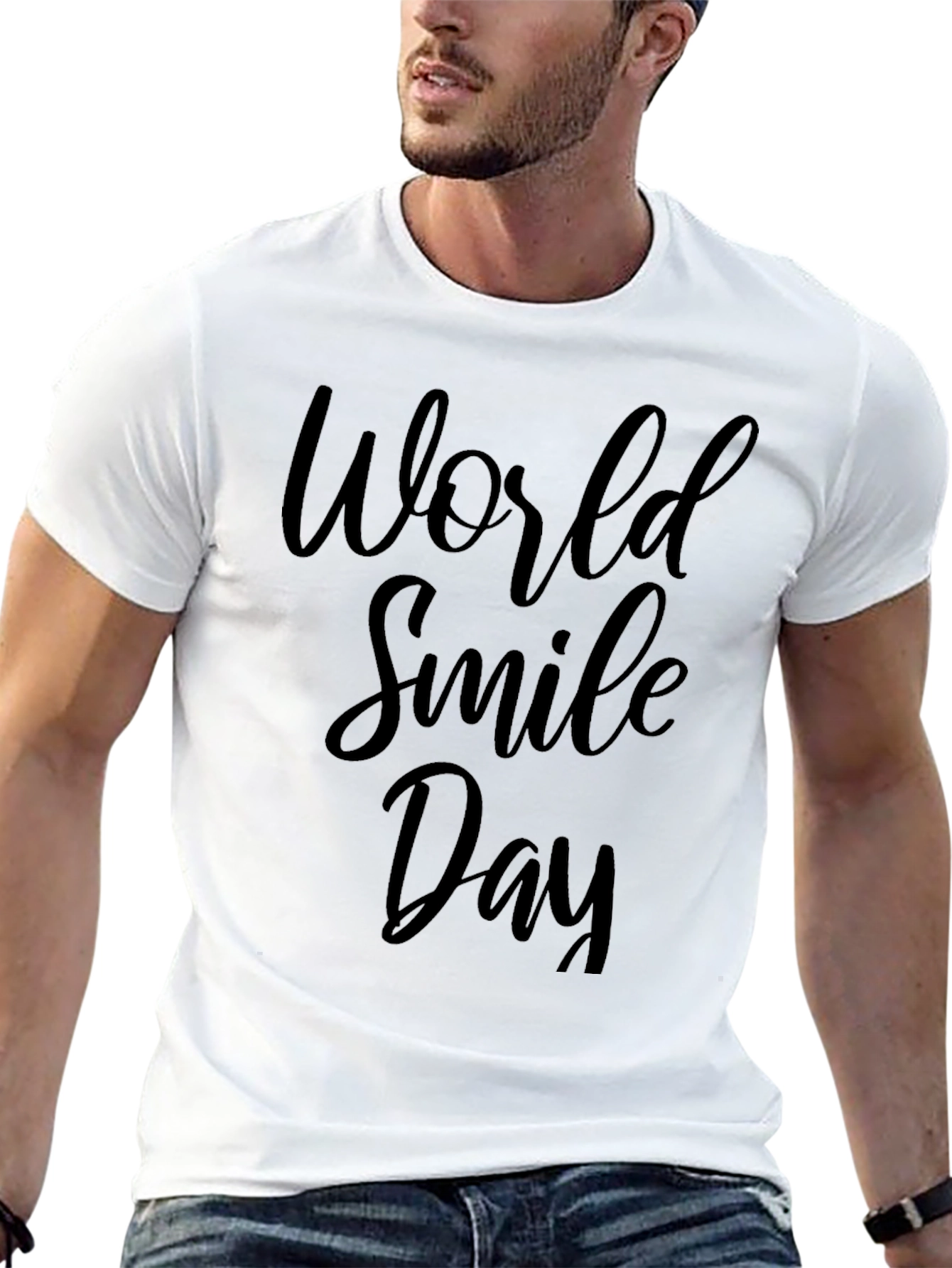 World Smile Day Black T-Shirt
