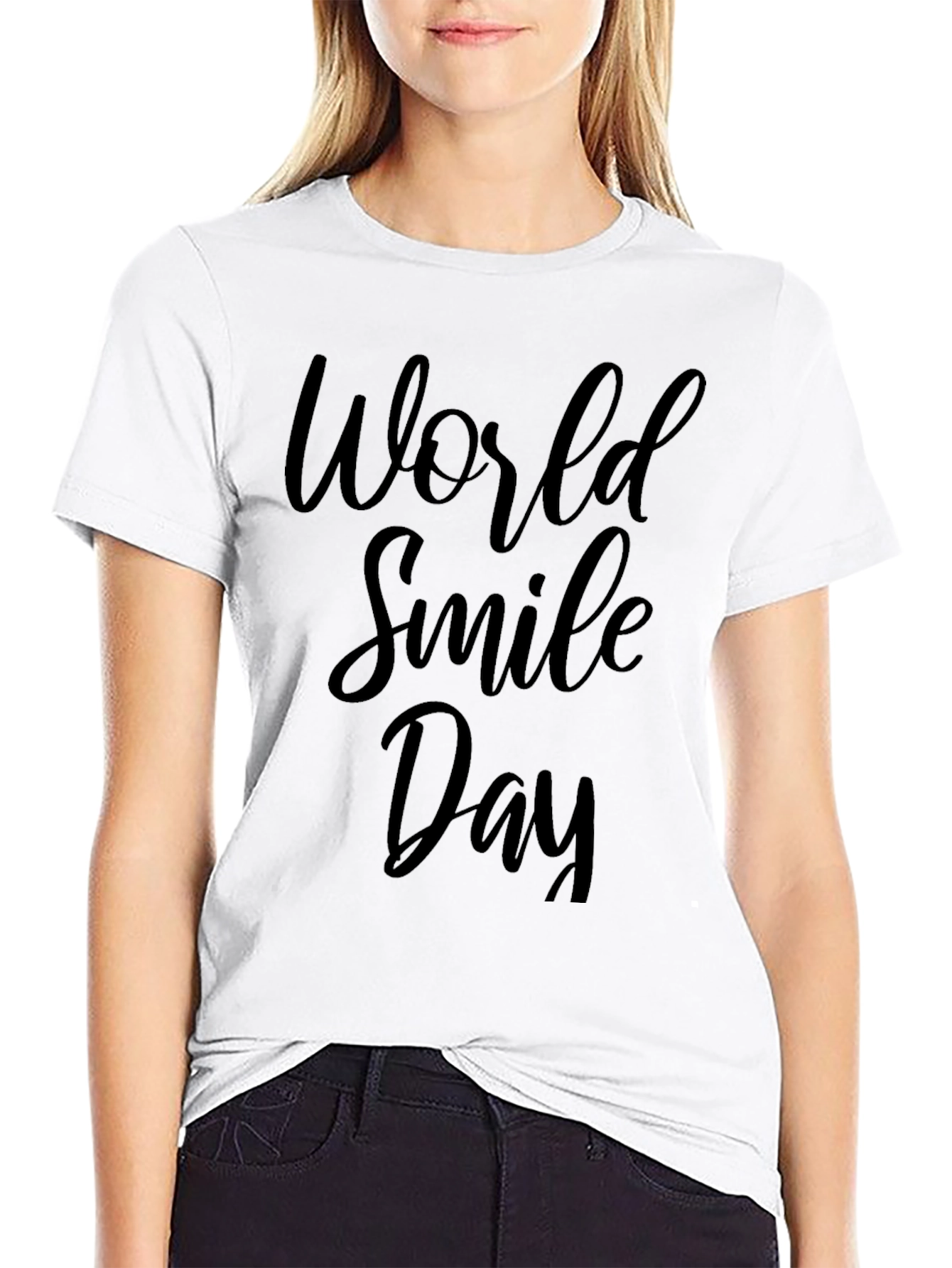 World Smile Day Black T-Shirt