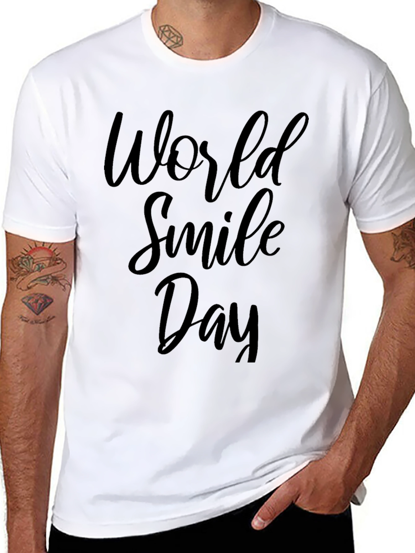 World Smile Day Black T-Shirt