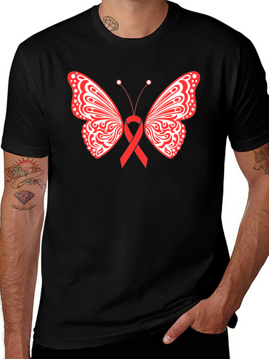 Butterfly Ribbon Graphic Tee - Black