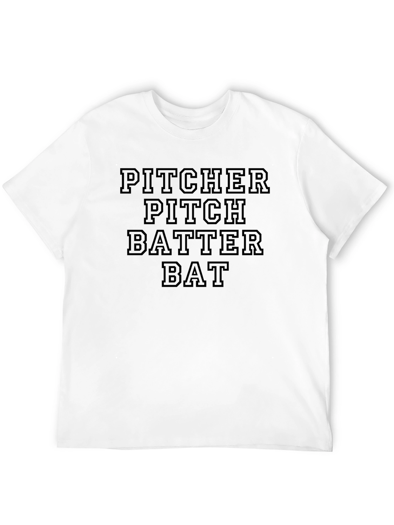 Baseball Fan T-Shirt - Pitcher Batter Bat