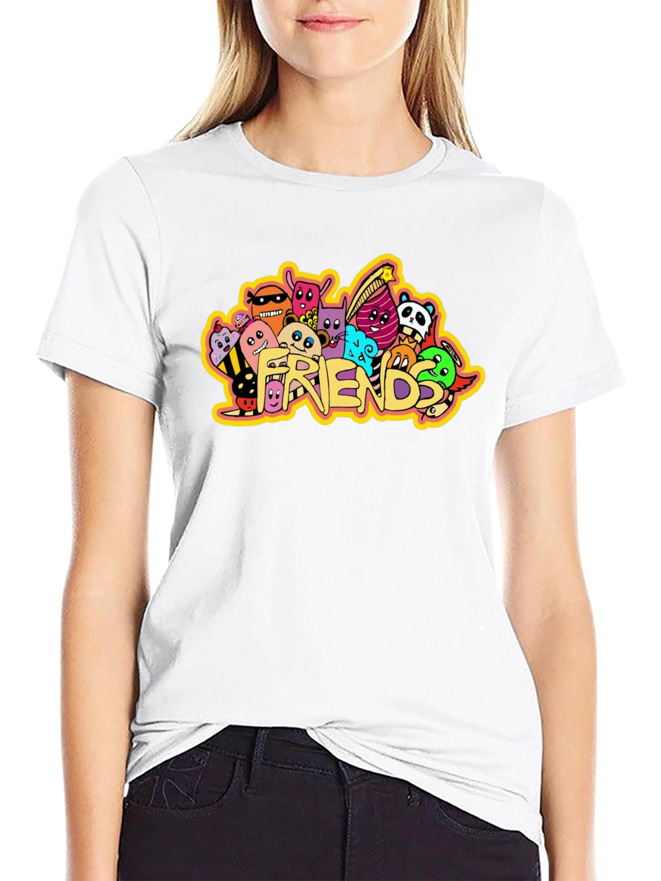 Friends Graphic Black T-Shirt