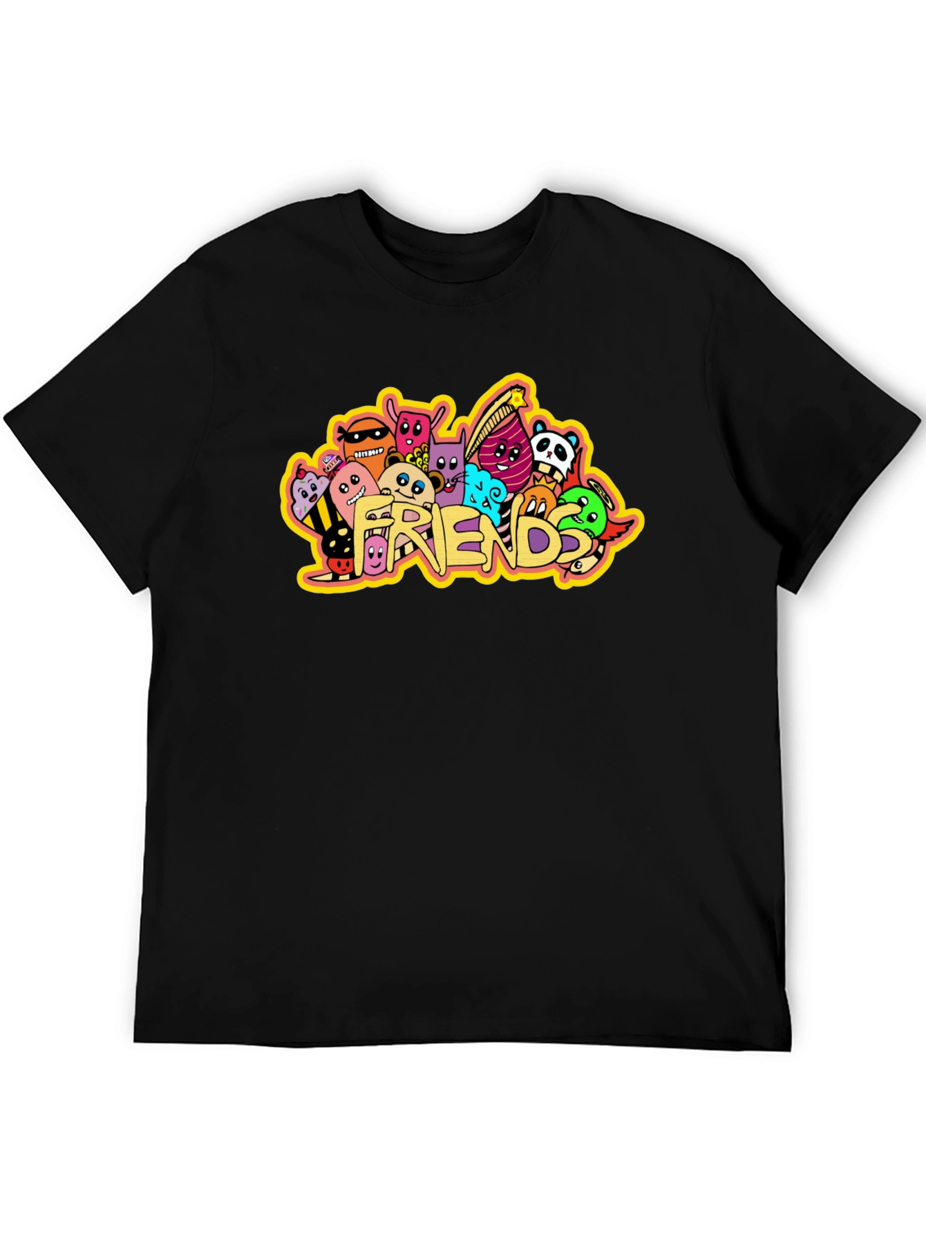 Friends Graphic Black T-Shirt