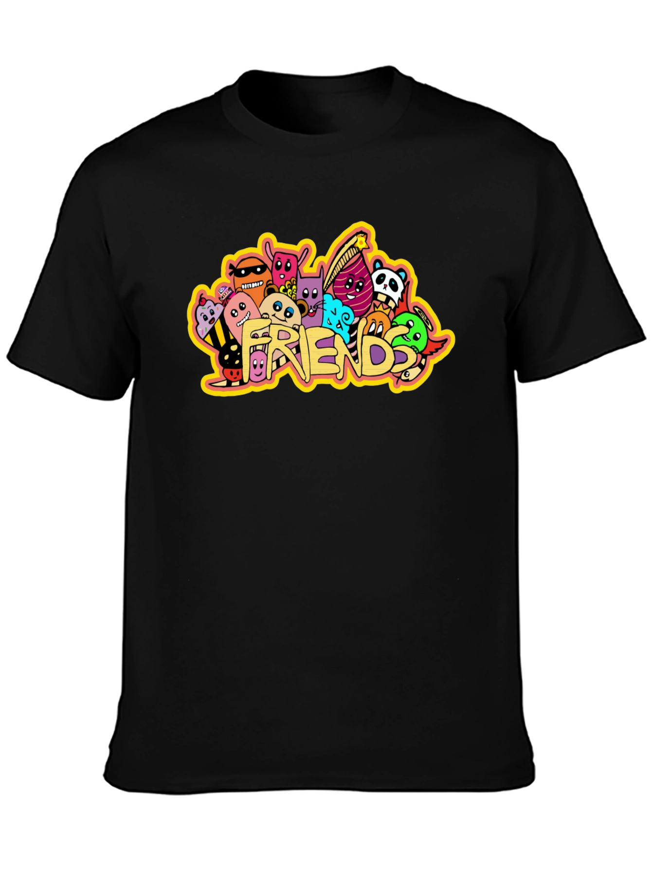Friends Graphic Black T-Shirt