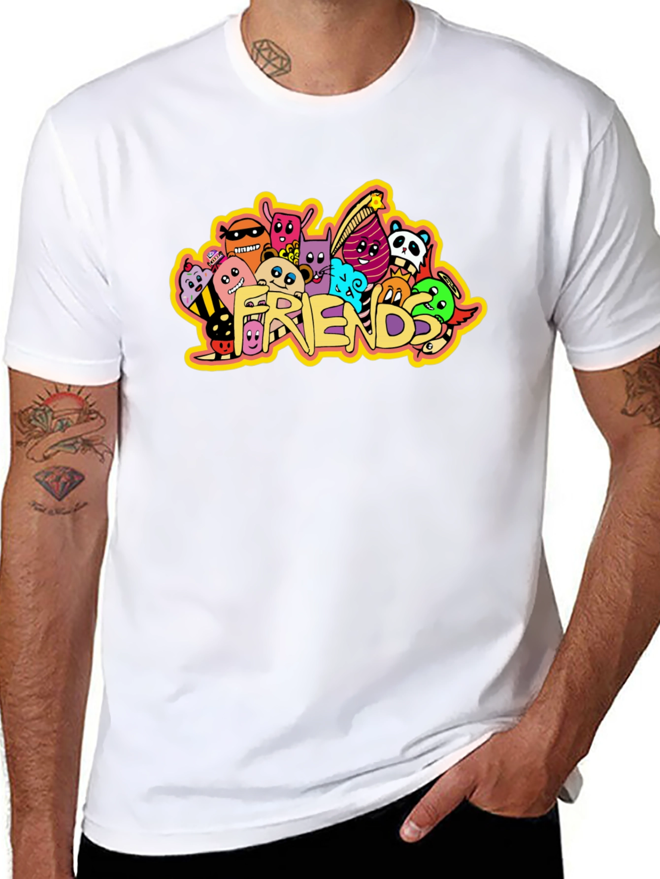 Friends Graphic Black T-Shirt