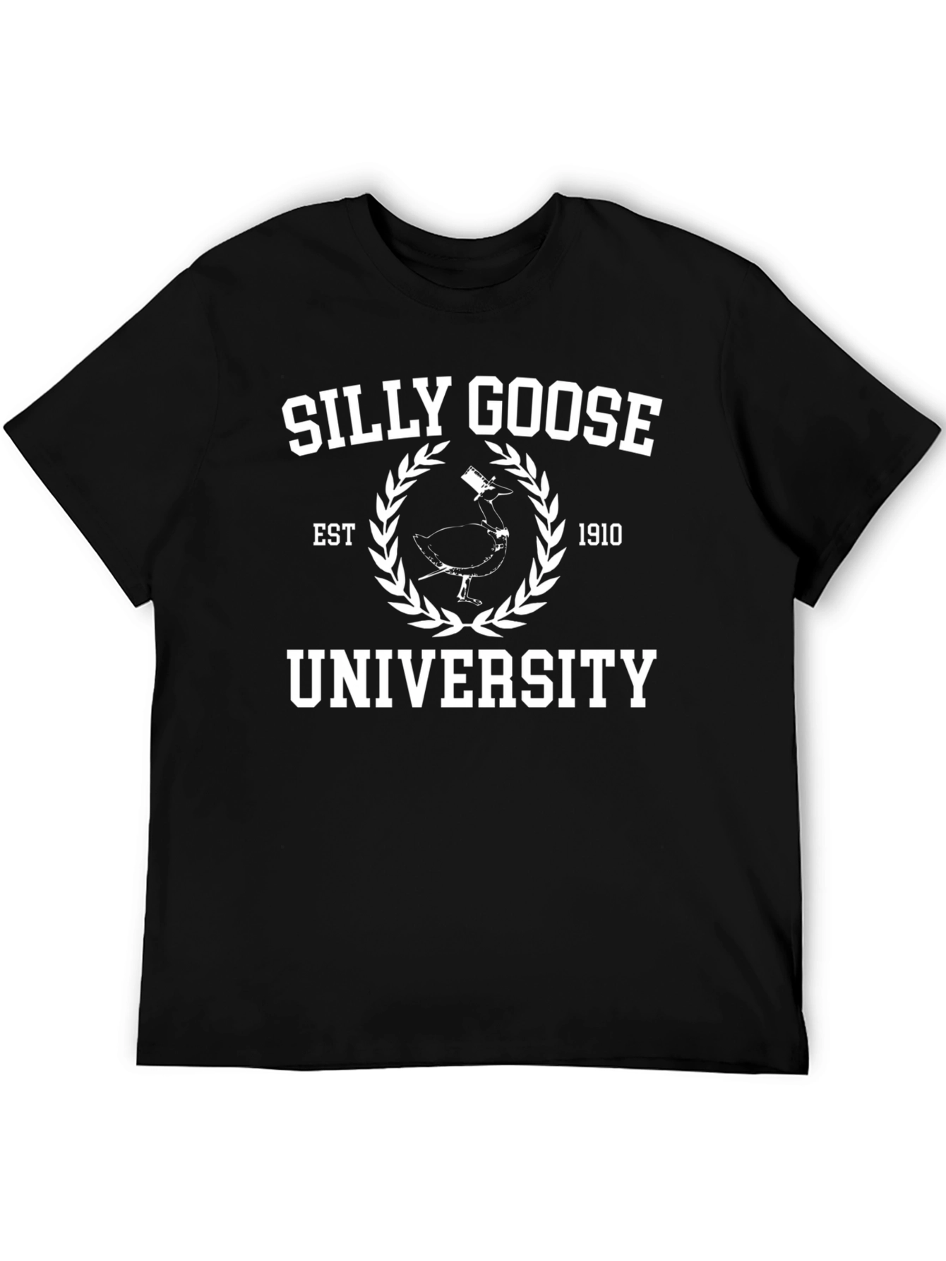 Silly Goose University Black Graphic T-Shirt