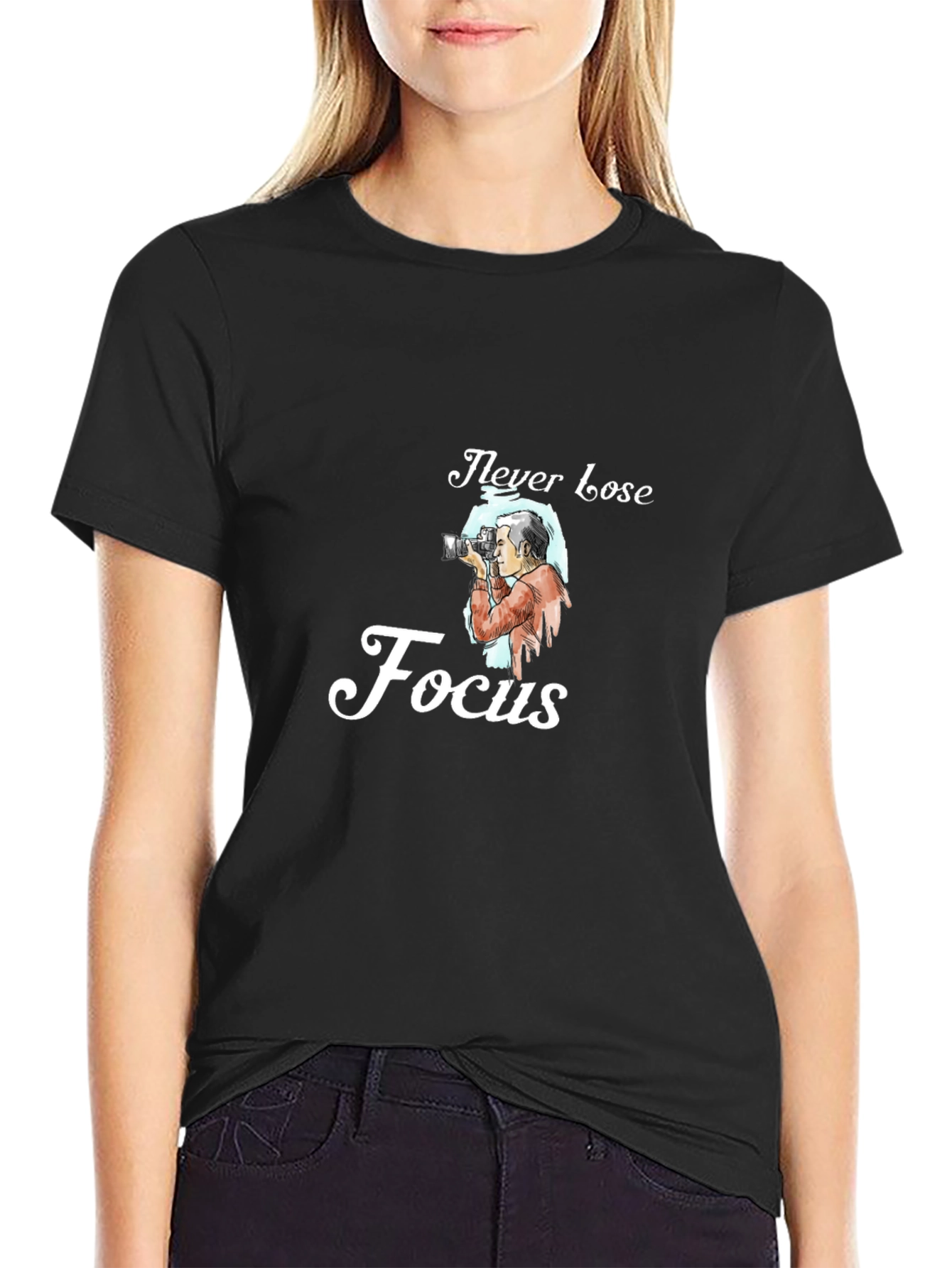 Never Lose Focus Graphic Tee - Black