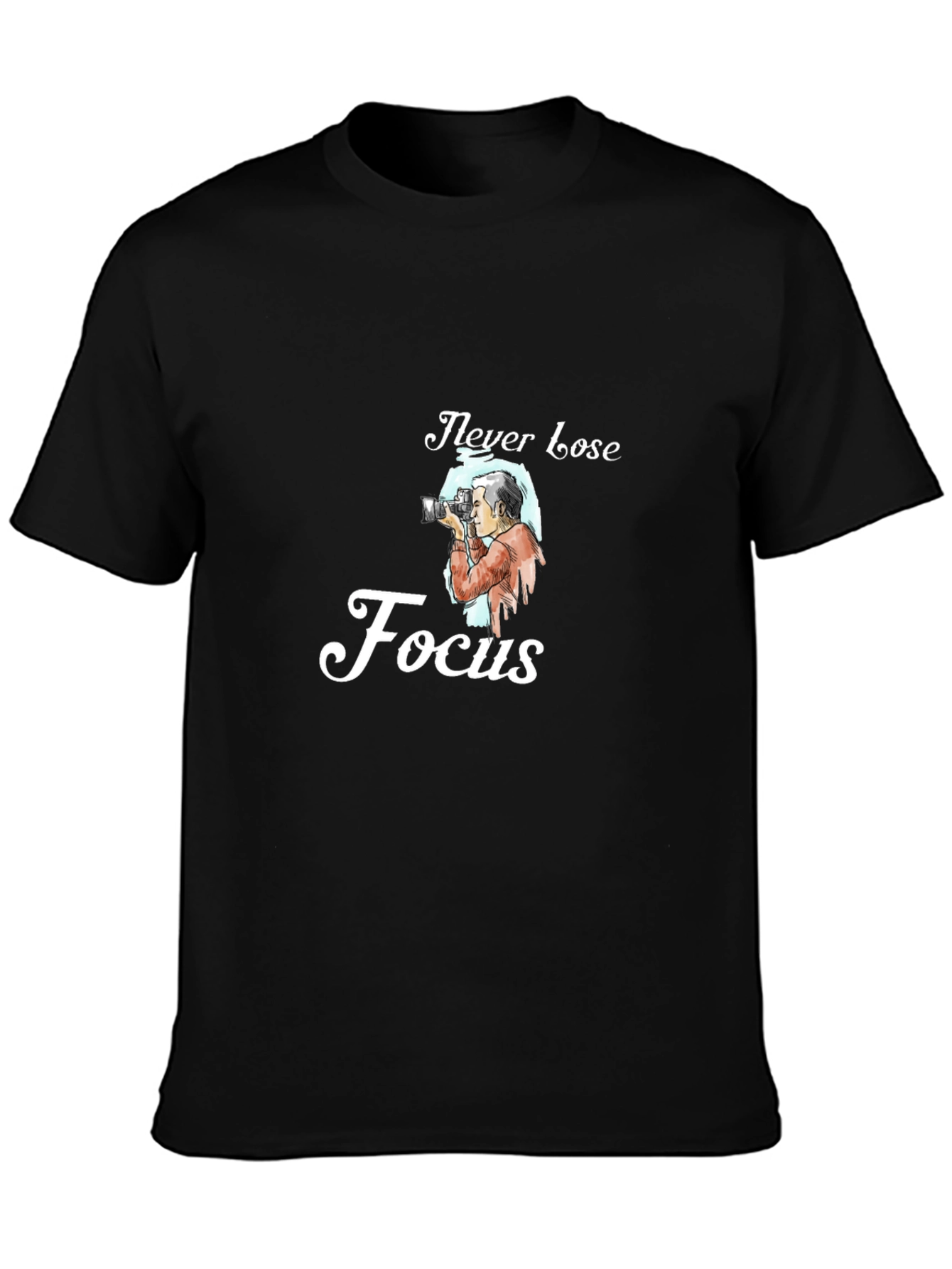 Never Lose Focus Graphic Tee - Black