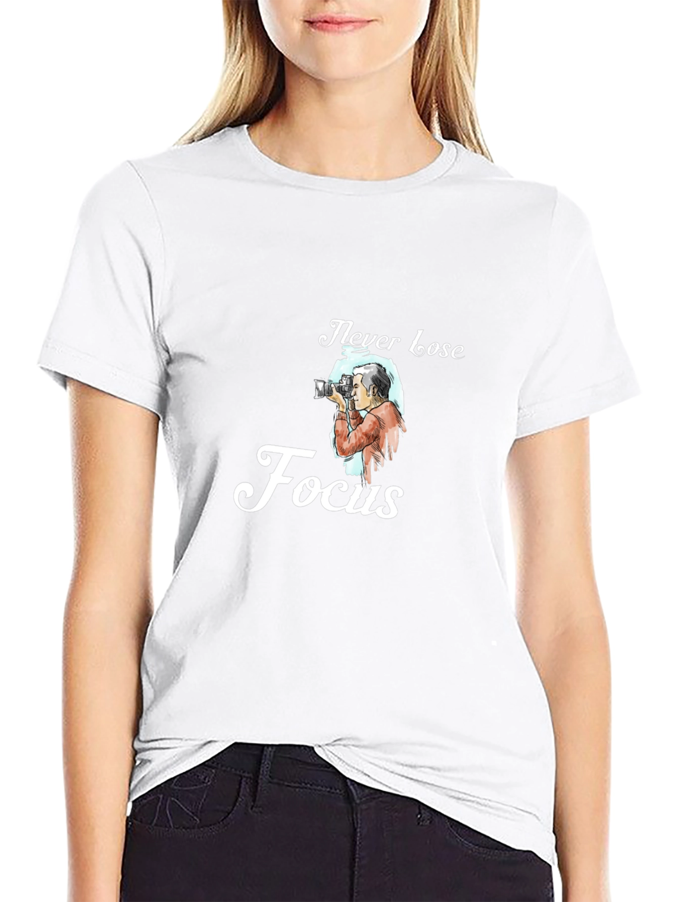 Never Lose Focus Graphic Tee - Black