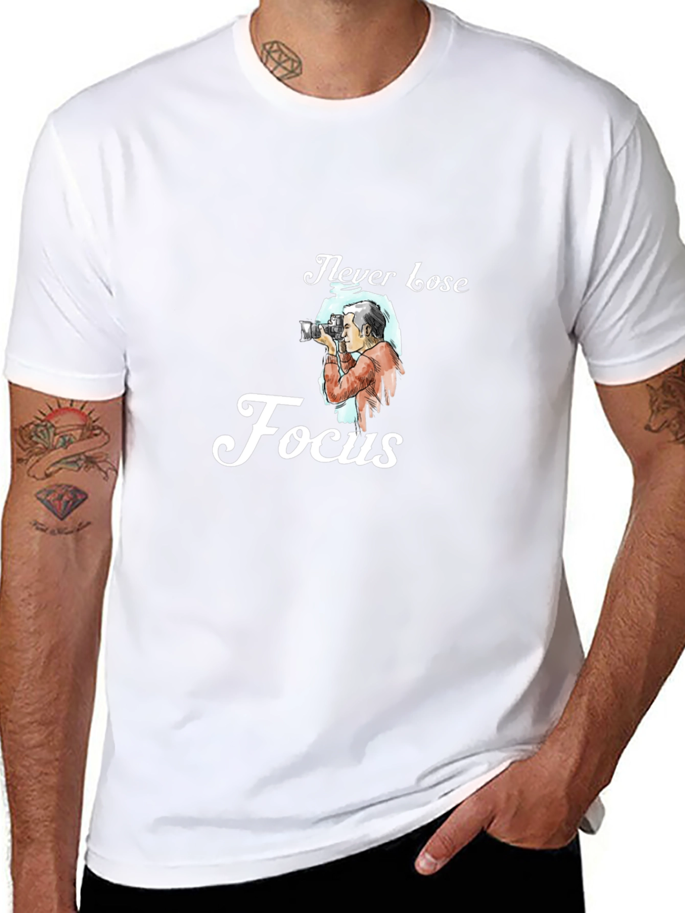 Never Lose Focus Graphic Tee - Black