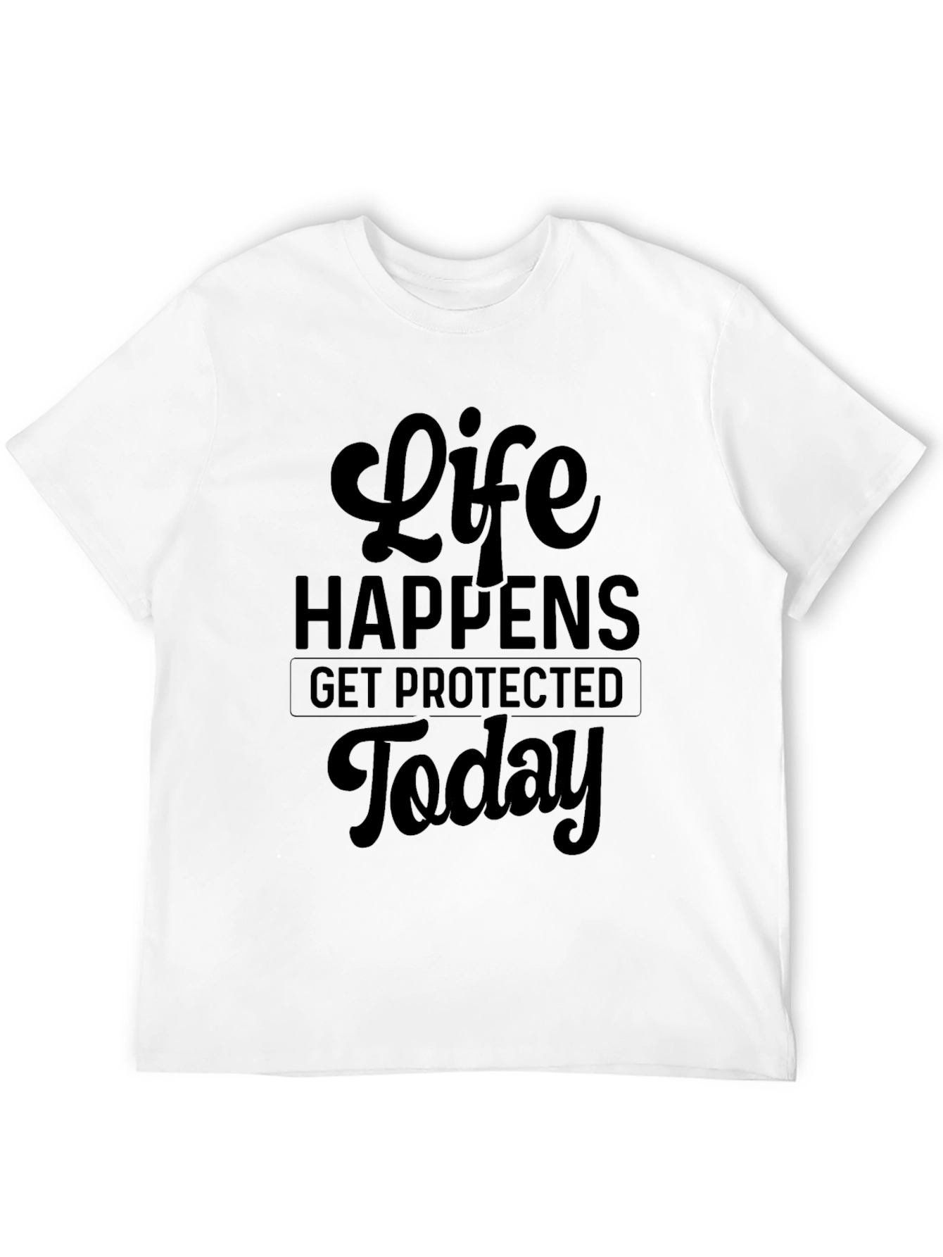 Life Happens Black Graphic Tee