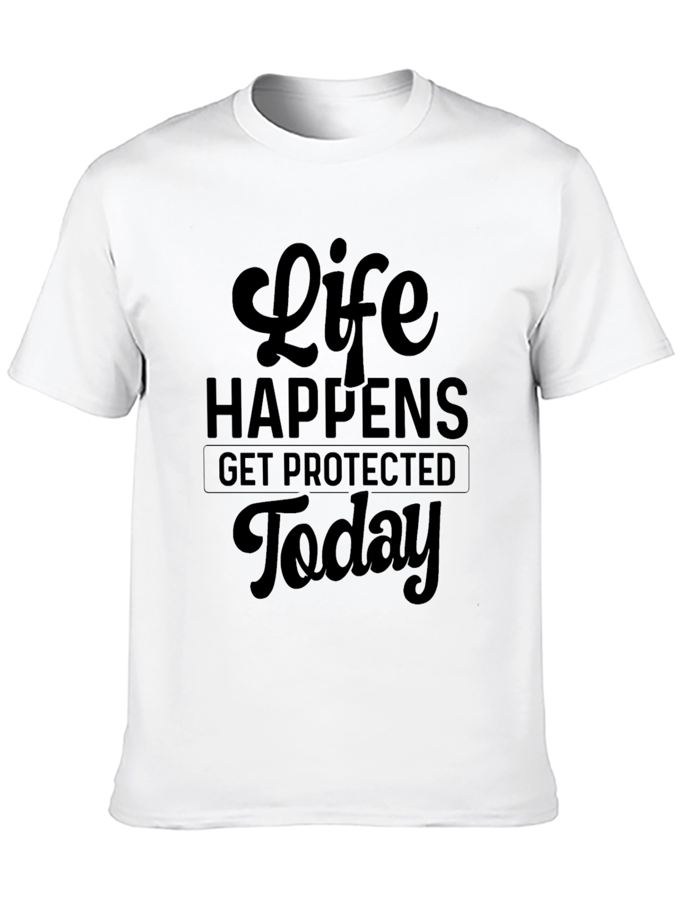 Life Happens Black Graphic Tee