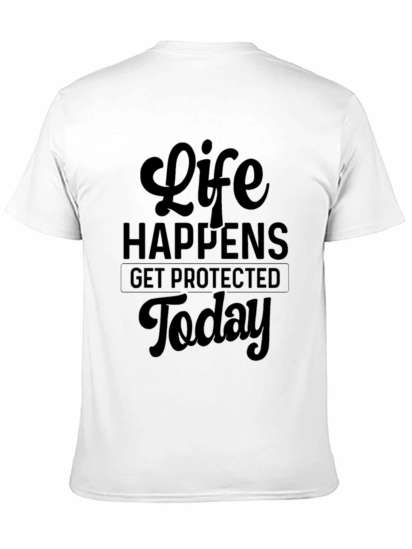 Life Happens Black Graphic Tee