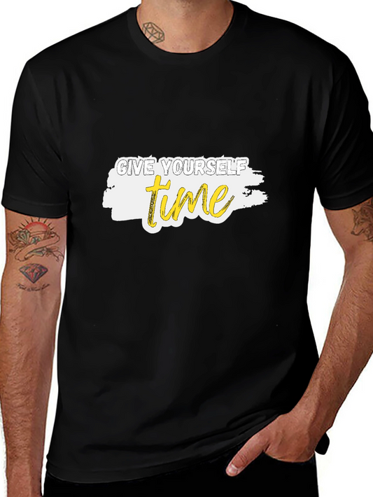 Give Yourself Time Black Graphic Tee