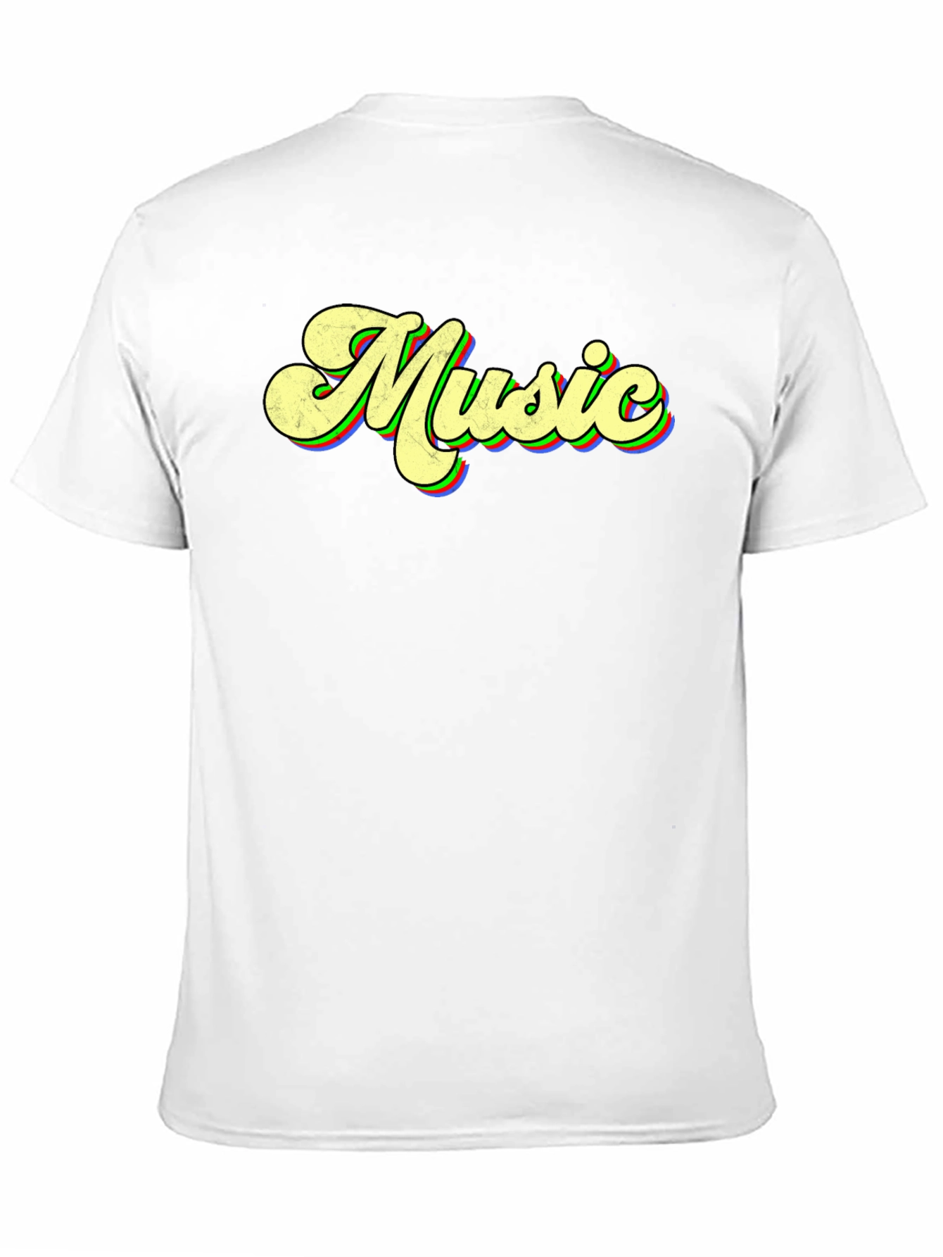 Retro Music T-Shirt - Black Crew Neck Tee